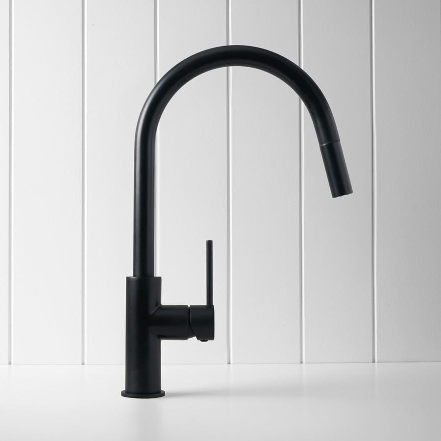 Matte Black Pullout Kitchen Mixer - High-Quality Durable Faucet for Modern Kitchens | Perfect for Cooking, Washing Dishes & Food Prep
