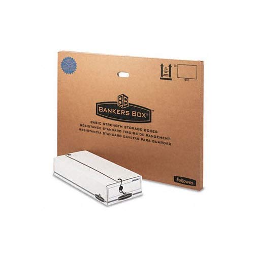Bankers Box LIBERTY Storage Boxes - 9.25x4.25x23.25 Inches - Pack of 2 - Corrugated Cardboard File Storage Boxes for Office, Home & Business Organization - Perfect for Documents, Files & Records Storage