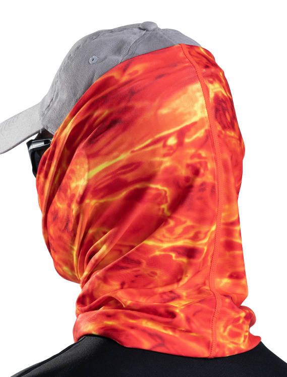 UPF 50+ Camo Tube Gaiter Face Mask for Men - Sun Protection Neck Gaiter with Aqua Design - Perfect for Hiking, Cycling & Outdoor Activities