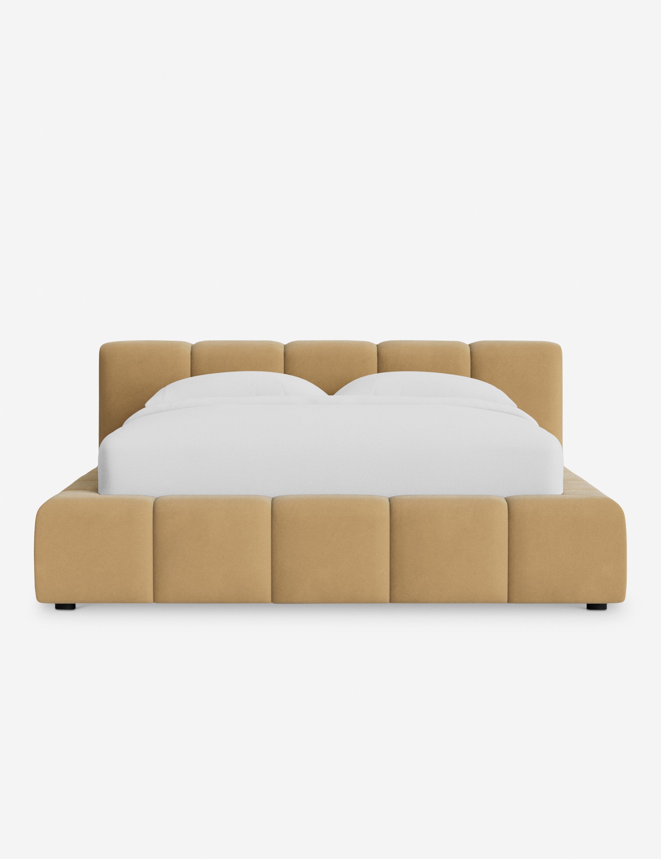 Cambry Platform Bed Frame - Modern Minimalist Wooden Bed with Headboard - Perfect for Bedroom, Guest Room & Small Spaces