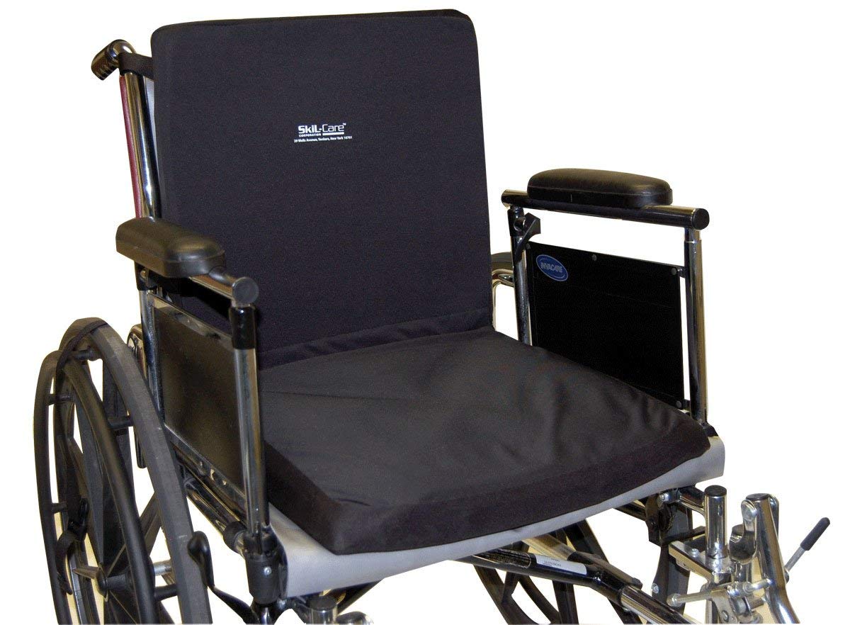 Skil-Care Wheelchair Backrest and Seat Combo with X-Gel Cushion - 18 Inch Support for Comfort & Pressure Relief - Ideal for Elderly, Disabled & Post-Surgery Mobility Needs