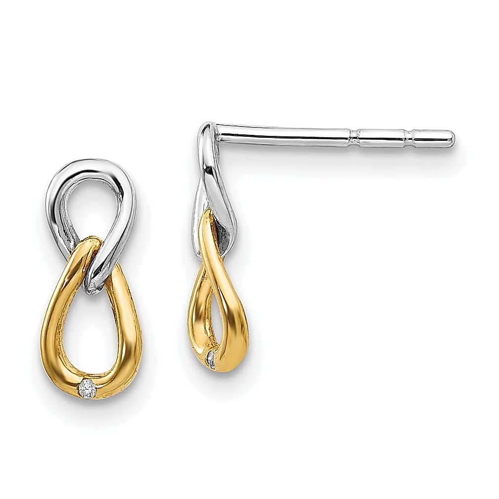 925 Silver Gold-Tone Diamond Drop Earrings for Women | Elegant Dangle Jewelry Gift for Her | Perfect for Parties & Weddings