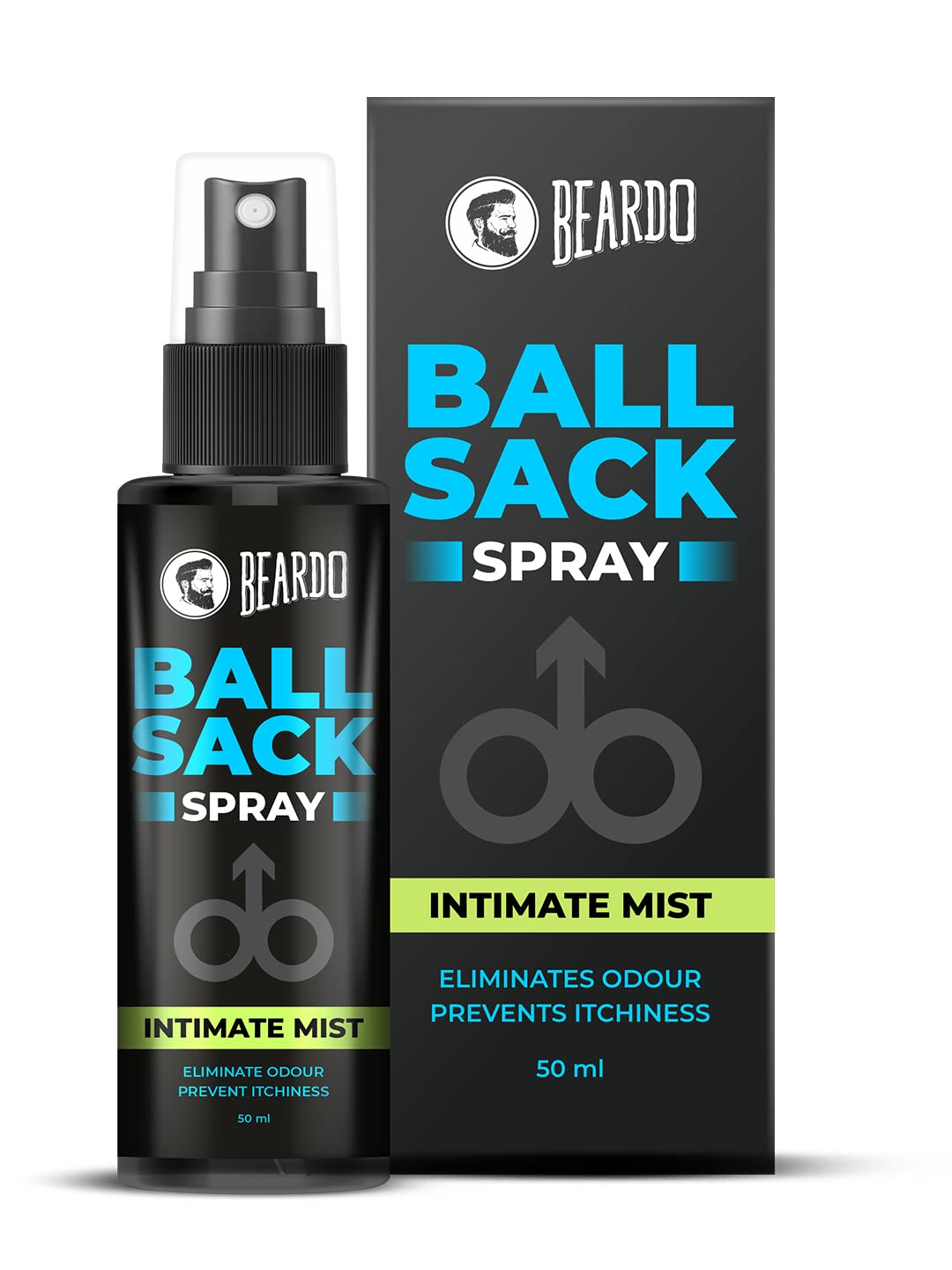Beardo Ball Sack Spray for Men - 50ml Intimate Hygiene Spray | Fresh, Clean & Dry Balls | Prevents Odor & Itching | Men's Grooming Essential | Perfect for Gym, Travel & Daily Use