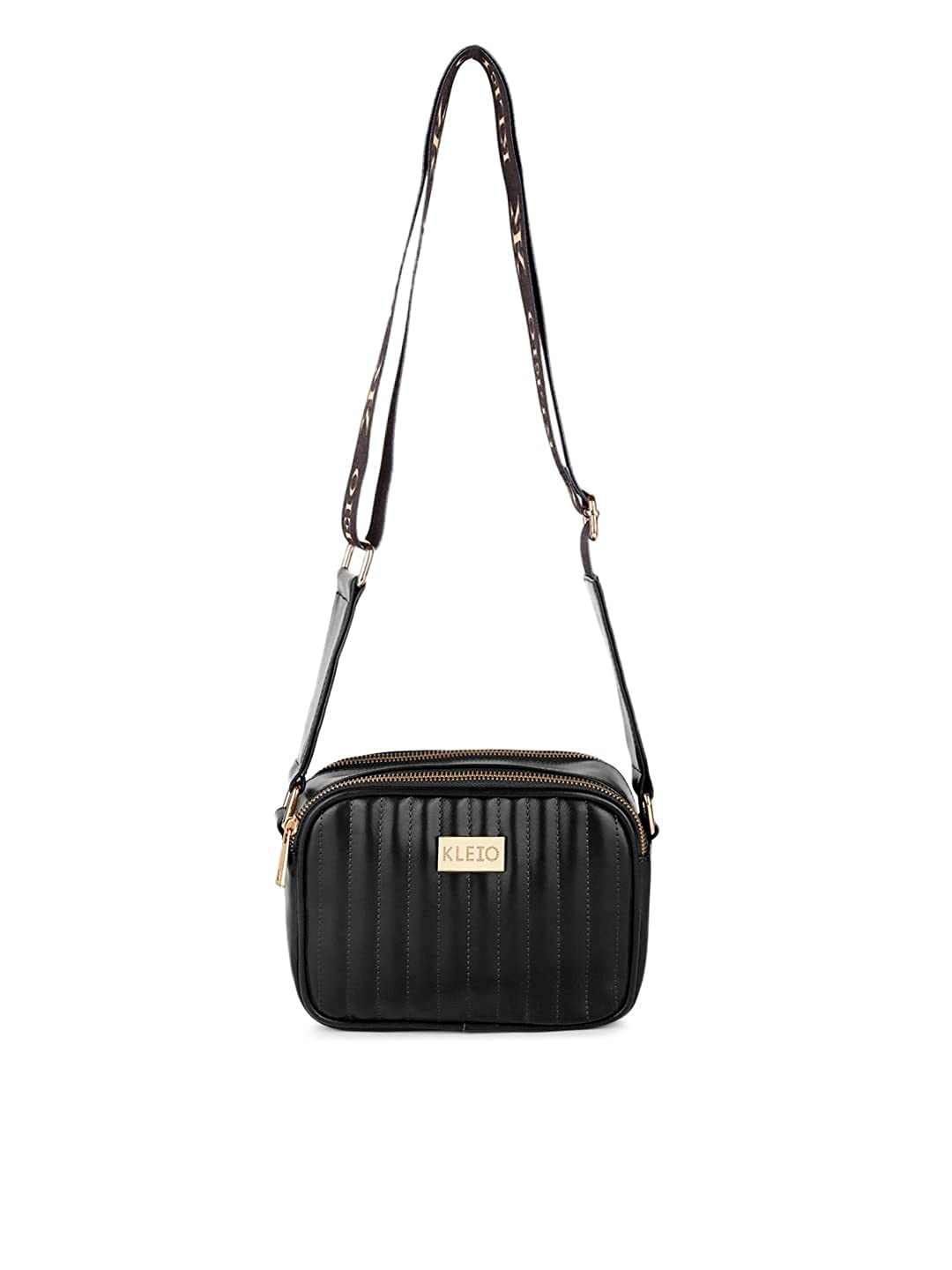 KLEIO Vegan Leather Quilted Elegant Sling Bag for Women - Adjustable Strap & Zipper Closure | Stylish Crossbody Purse for Everyday Use, Work, College, Parties & Special Occasions | Perfect for Office, Shopping & Travel Accessories