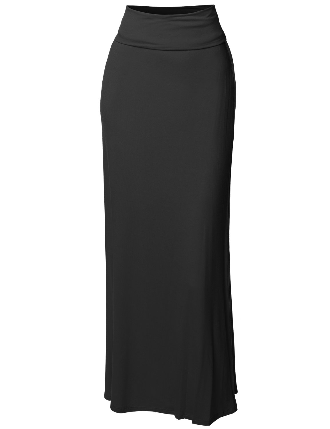 Stylish Women's Fold Over Flare Maxi Skirt - Elegant Long Boho Skirt for Summer, Beach, Vacation & Casual Outfits