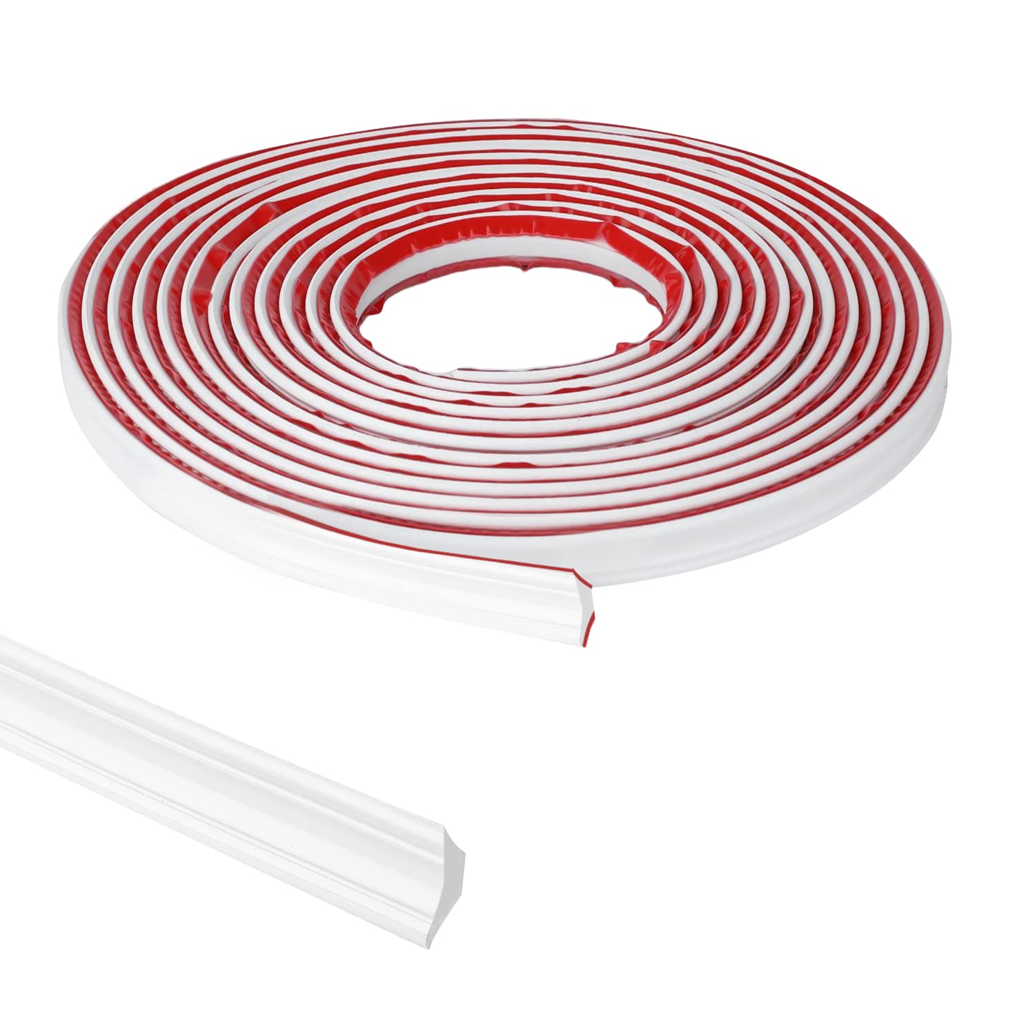 AIEX 16.4 Ft Peel and Stick Wall Edge Trim - Flexible Waterproof Caulk Strip Molding for Wall, Ceiling & Floor Corners (White) | Perfect for Home Renovation, Bathroom Waterproofing & DIY Projects