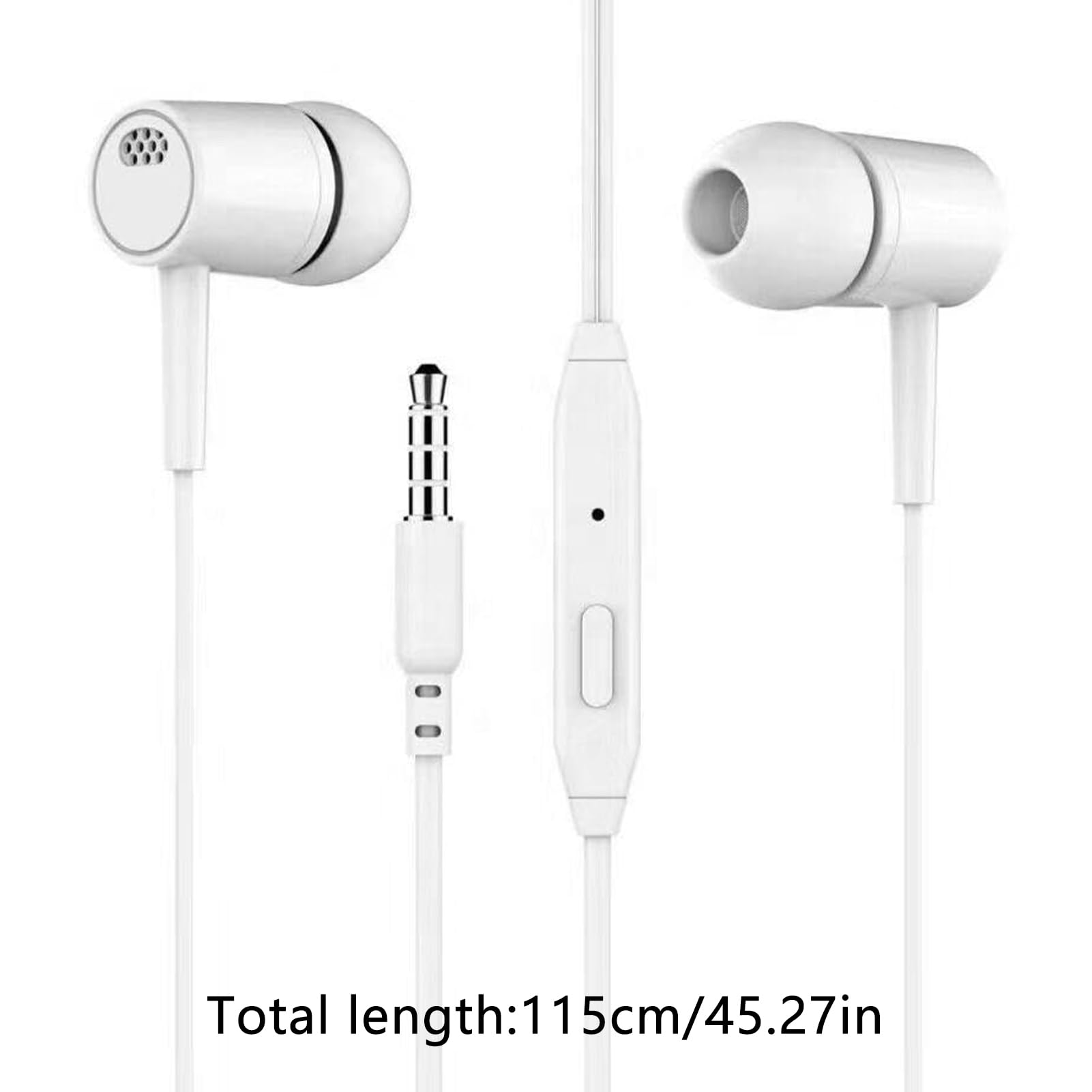 Premium Wired Earbuds with Microphone - 3.5mm Noise Cancelling In-Ear Headphones, Ergonomic Design & Powerful Bass Stereo Sound | Perfect for Smartphones, Laptops, Computers - Ideal for Commuting, Gaming & Workouts