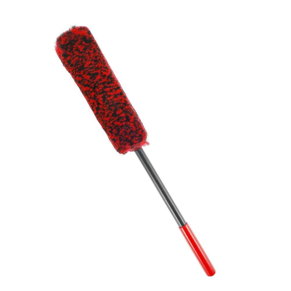 Extendable Car Cleaning Brush - Soft Bristle & Microfiber for Auto Tires & Exterior - Multipurpose Duster for Easy Vehicle Care