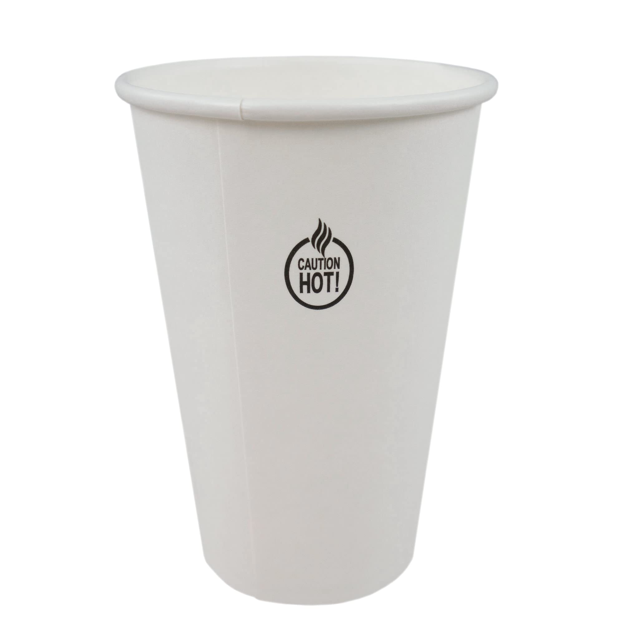Abena Disposable Paper Coffee Cups 8oz 12oz 16oz - 1000 Pack Bulk Hot & Cold Drink Cups for Coffee Tea Party Office Restaurant Use
