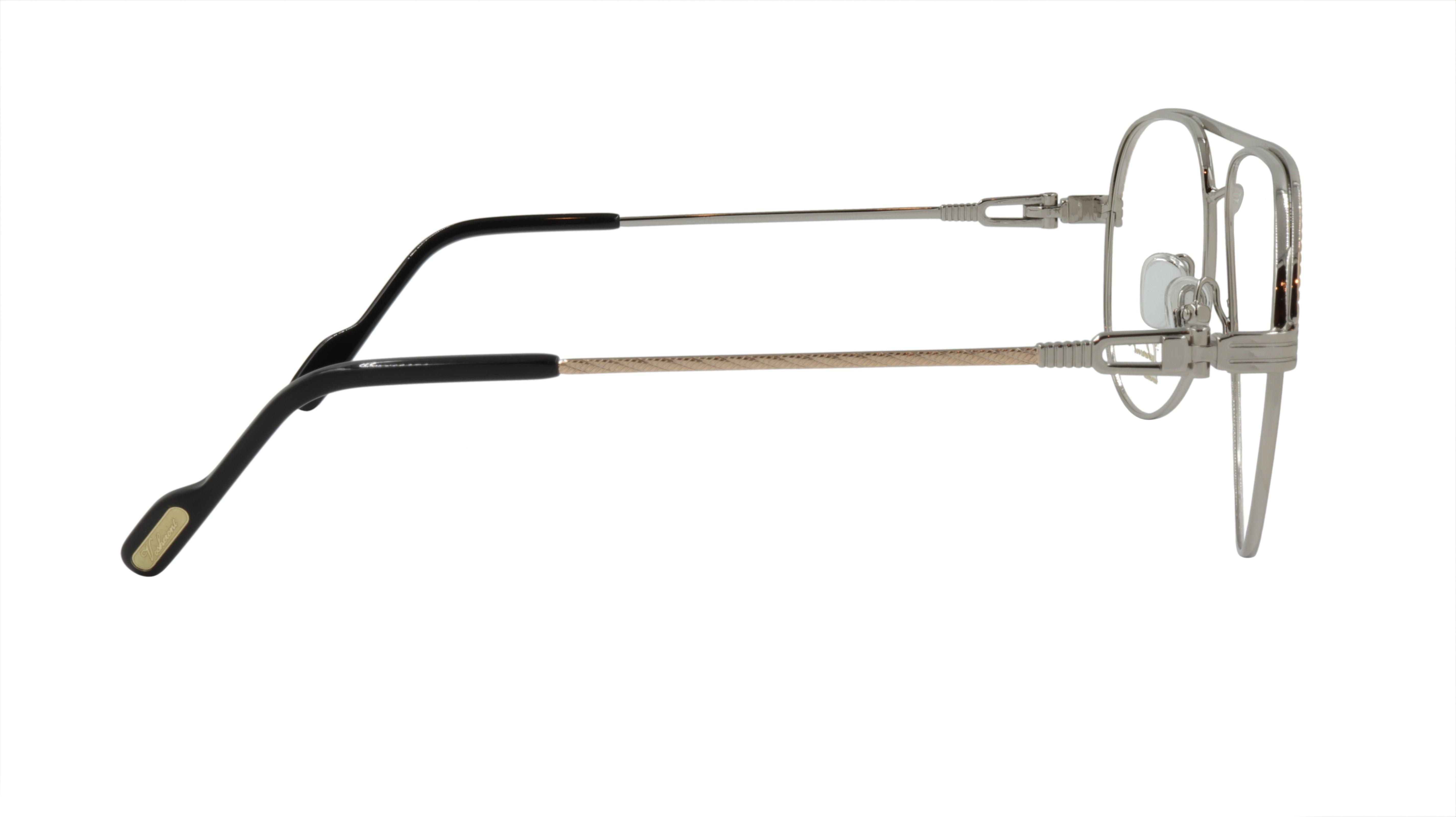 Paul Vosheront PV395 C2 Aviator Style Gold & Silver Acetate Optical Frames - Classic Retro Sunglasses for Men & Women, Perfect for Driving, Travel, and Fashion Accessories