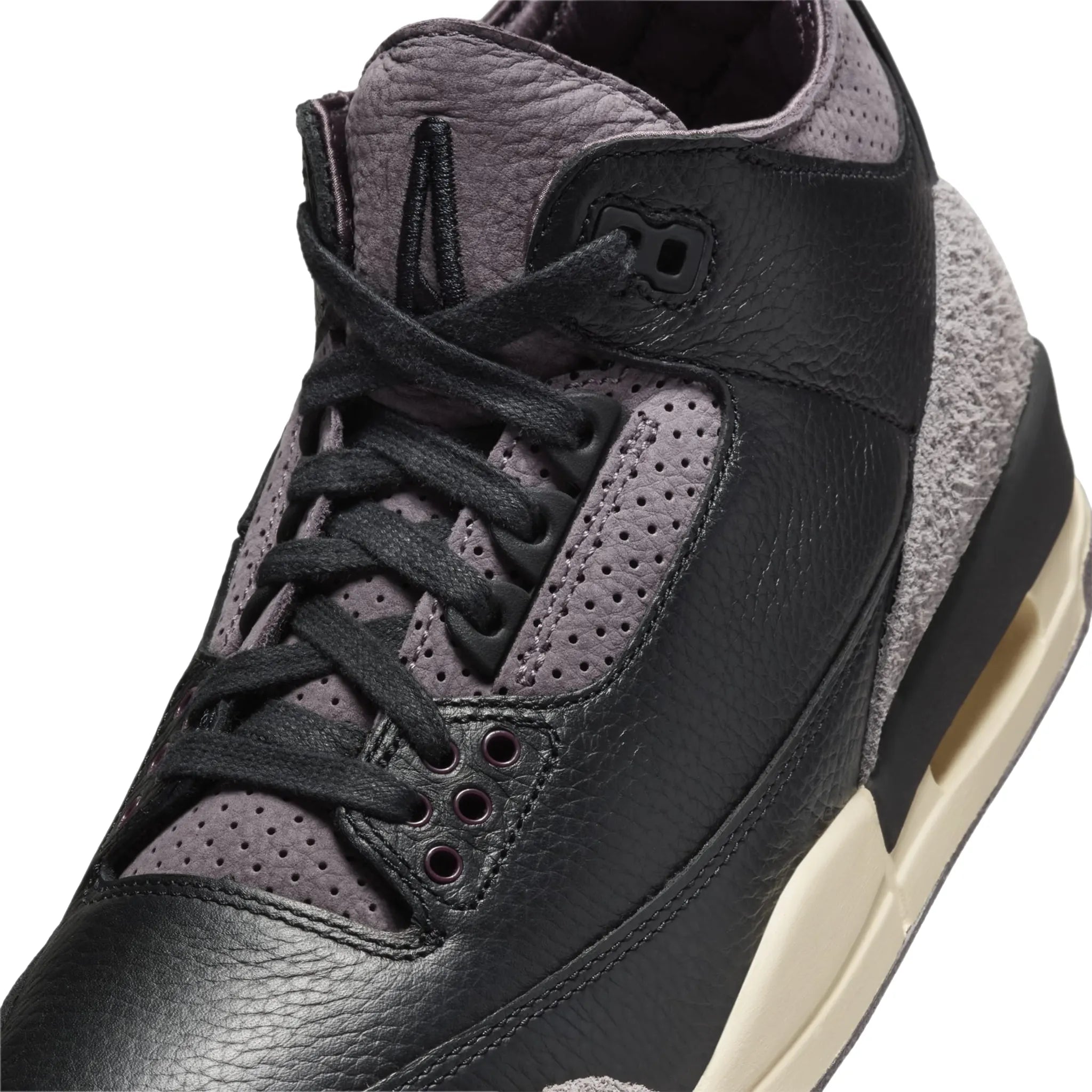 A Ma Maniére x Air Jordan 3 Retro Black Violet Ore Women's Sneakers - Limited Edition Collaboration for Streetwear & Fashion Outfits