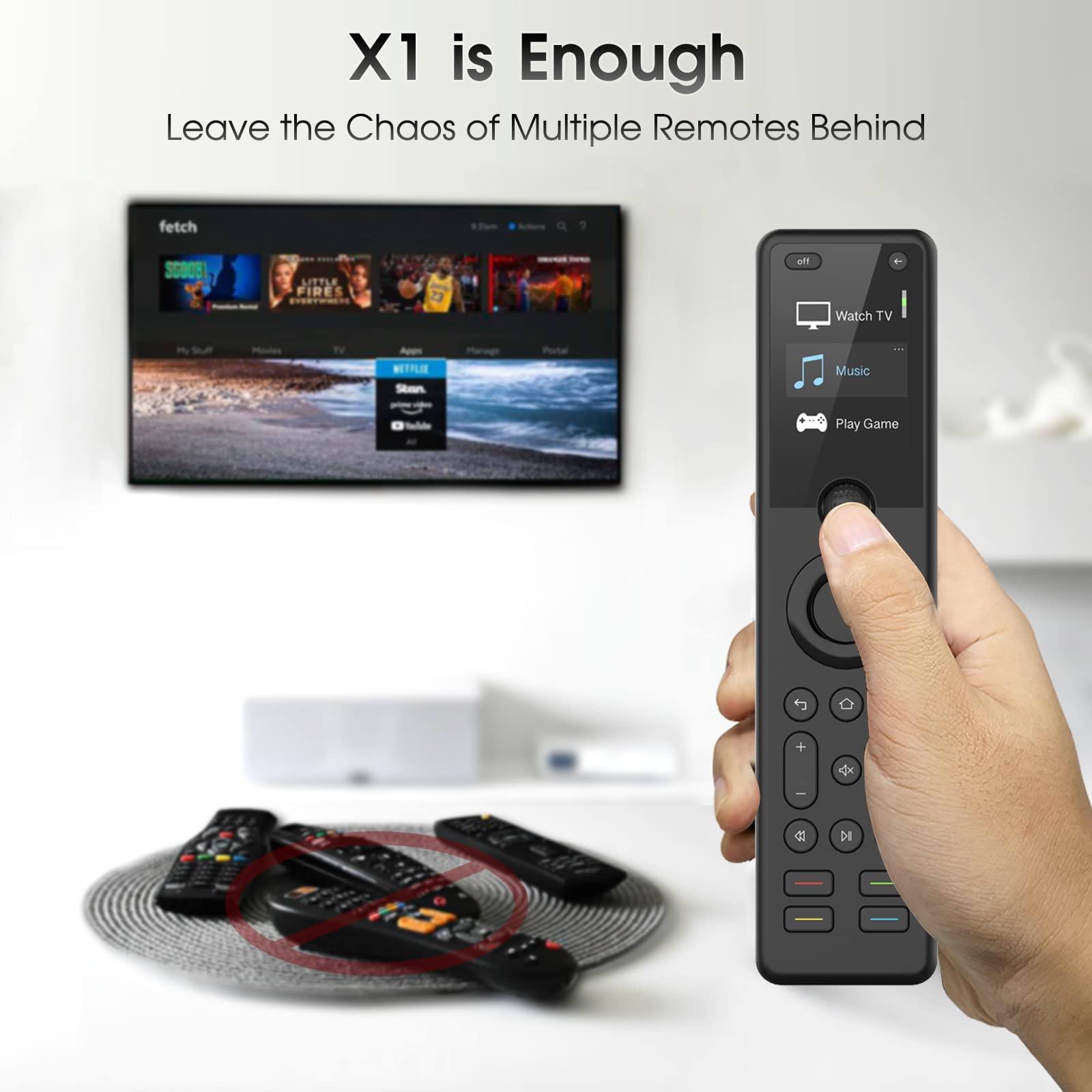 SofaBaton X1 Universal Remote Control with Hub - Smart App Setup, One-Touch Activities, Works with Alexa & Google Assistant (Voice Control 60+ Devices) - Perfect for Home Theater, Smart TV, and Entertainment System Control