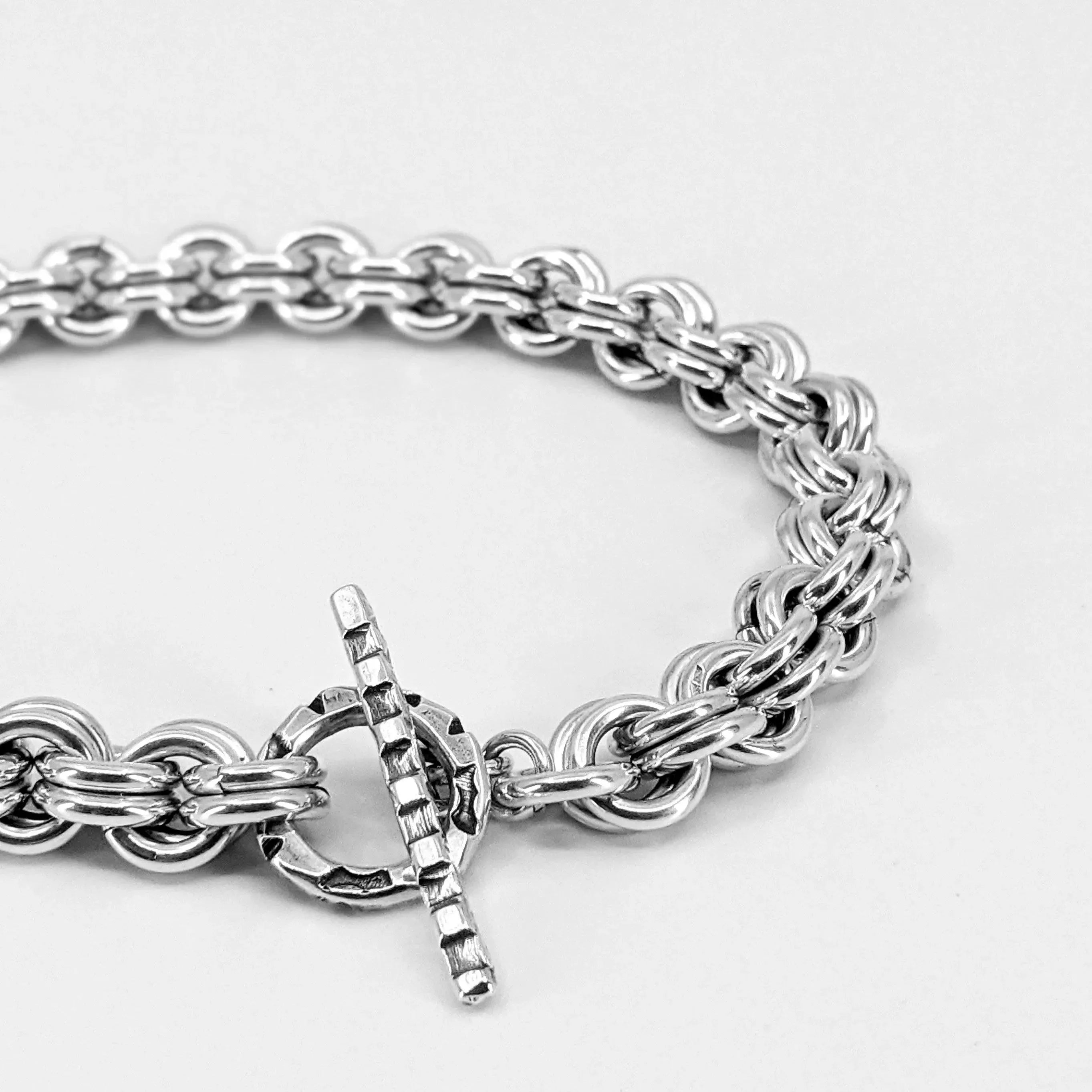 Sterling Silver Chain Mail Bracelet for Women - Elegant Handmade Jewelry Gift for Birthday, Anniversary & Special Occasions | Perfect for Layering & Everyday Wear