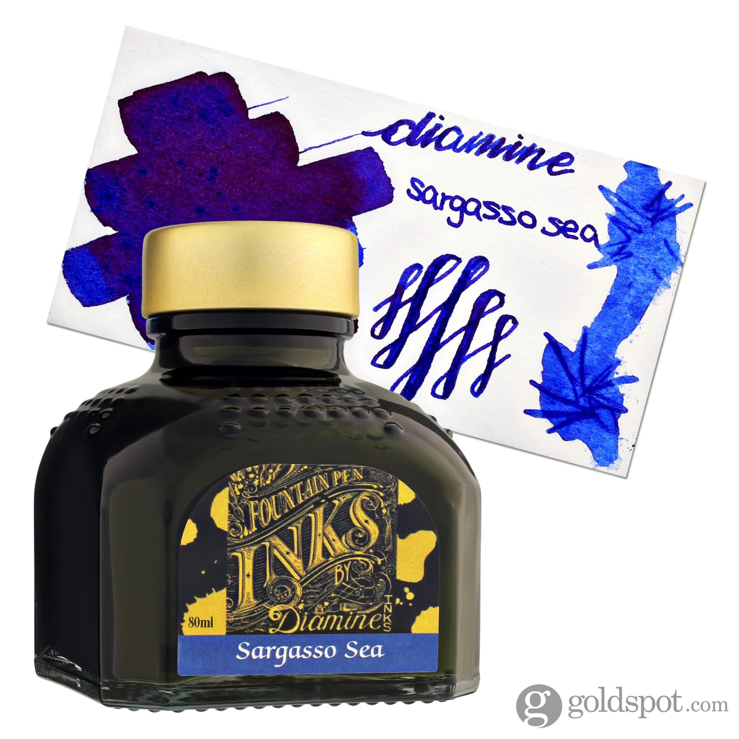 Premium Diamine Sargasso Sea Blue Bottled Ink - Vibrant Fountain Pen Ink for Calligraphy, Journaling & Artistic Writing