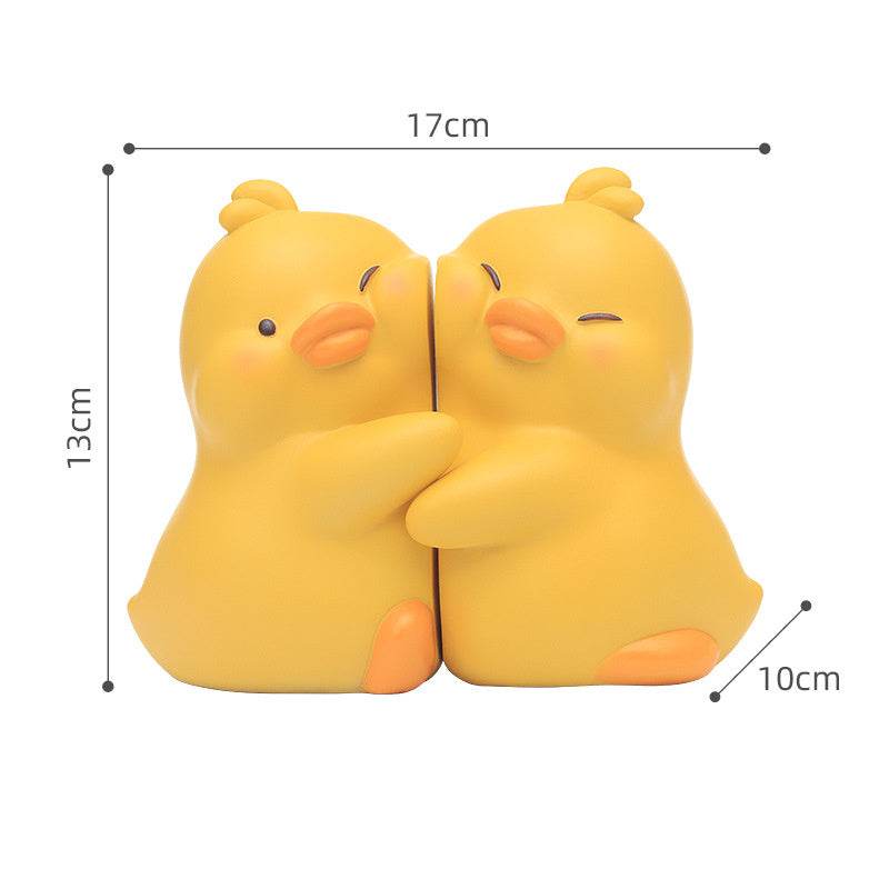 Duck-Shaped Bookends for Shelves - Cute and Functional Book Holders for Home & Office Decor | Perfect for Kids' Rooms, Libraries, and Workspaces