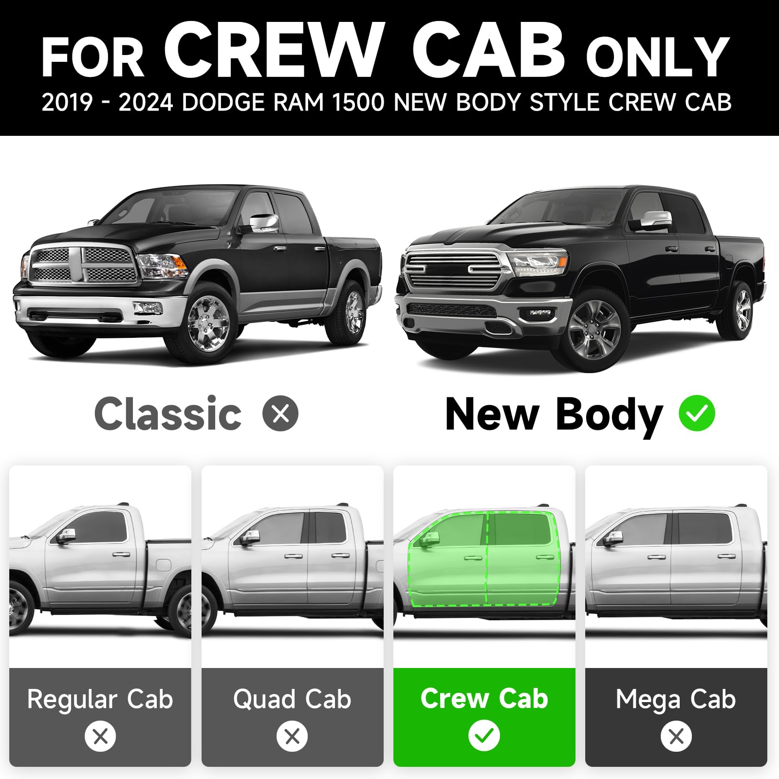 Under Seat Storage Organizer for 2019-2024 Ram 1500 Crew Cab | Underseat Container with Dividers | Perfect for Truck Accessories, Tools & Emergency Gear Storage