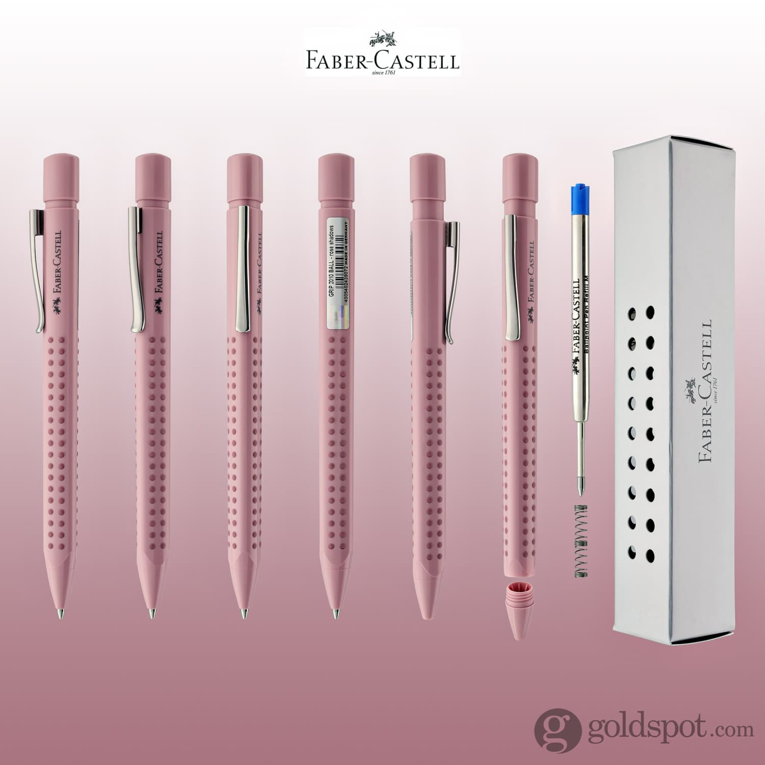 Faber-Castell Grip Harmony Ballpoint Pen - Rose Shadows Color - Smooth Writing Comfort Grip - Perfect for Office, School & Journaling