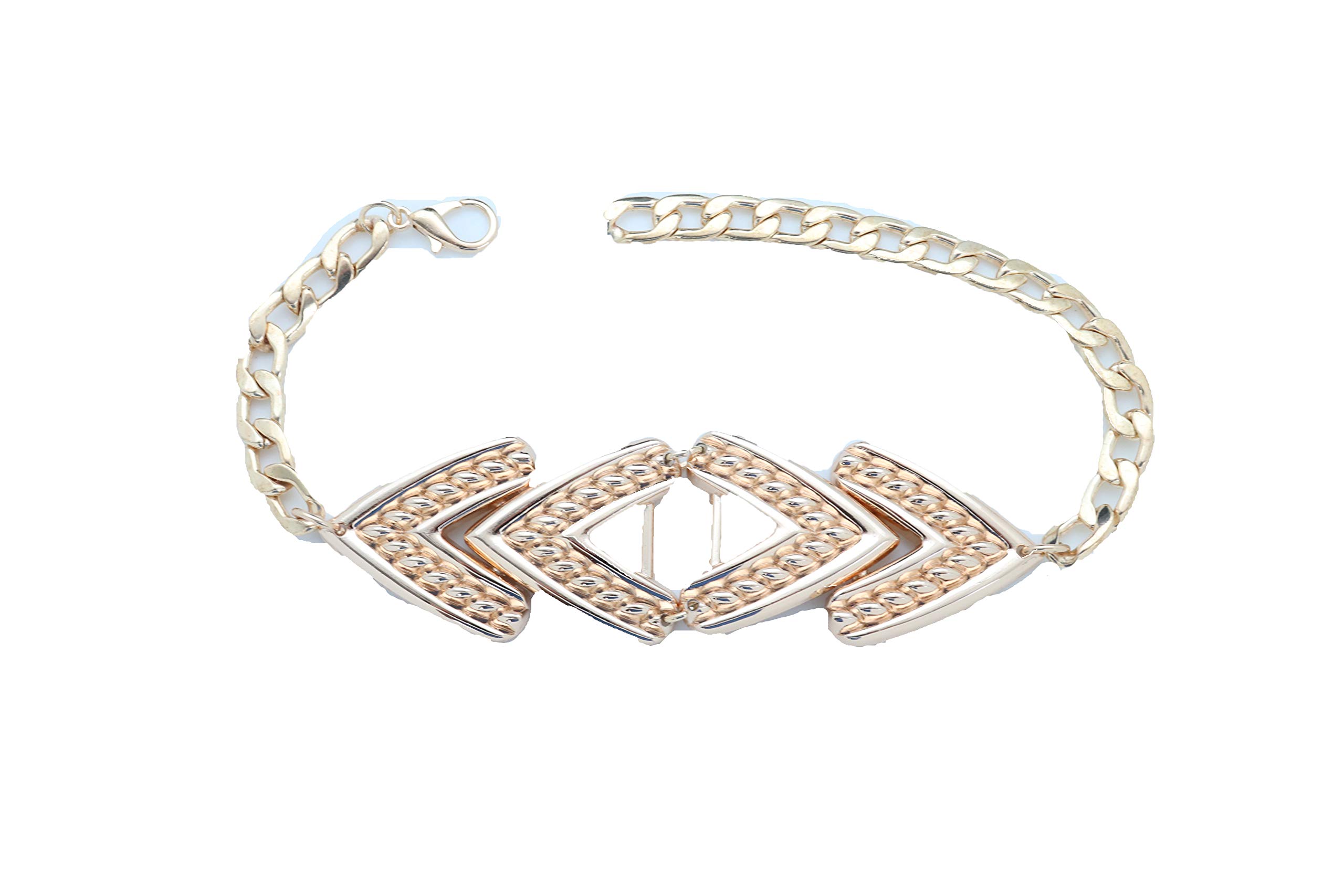 TFJ Women's Western Boot Chain Metal Bling Bracelet - Retro Style Arrow Anklet Strap for High Heels - Gold Color Charm Accessory - Perfect for Cowgirl Outfits, Country Concerts & Western Fashion