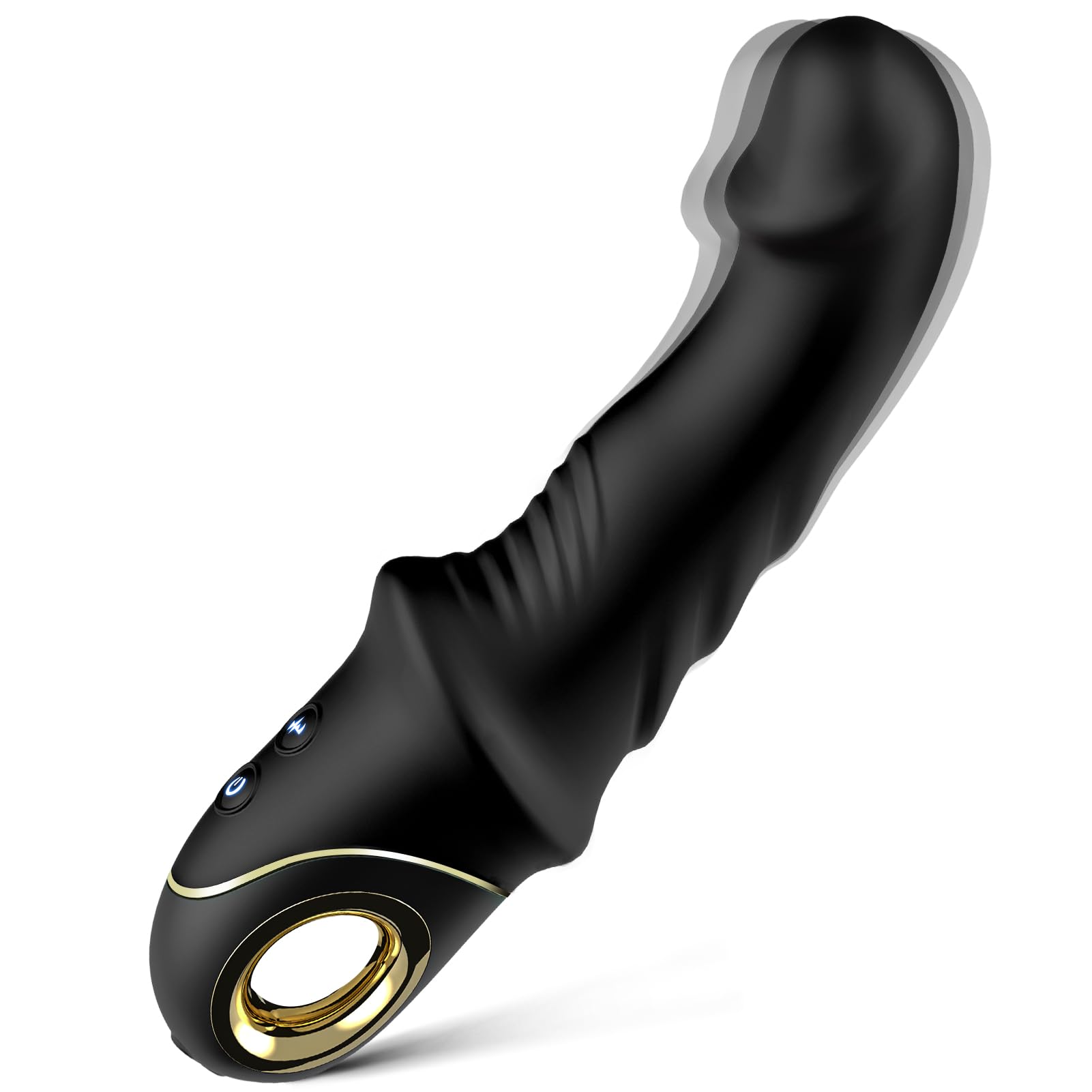 9 Inch G Spot Vibrator for Women - 9 Powerful Vibration Modes, Ultra Quiet Black Dildo with Raised Ridges for Clitoral & Anal Stimulation | Perfect for Solo Play, Couples & Sensual Exploration