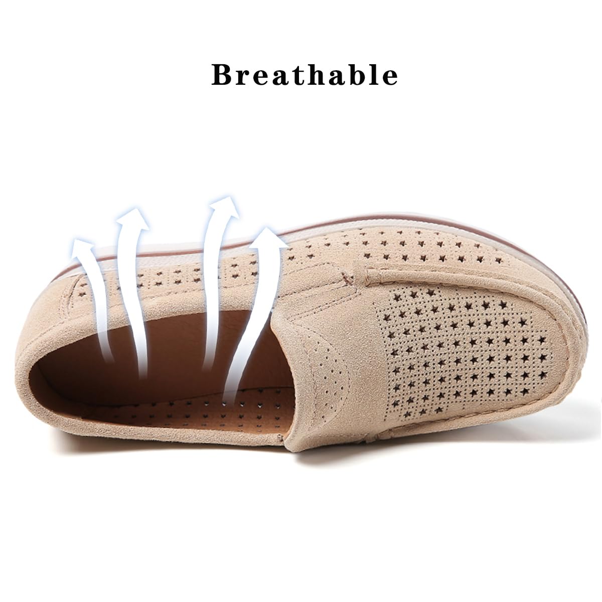Ruiatoo Women's Slip-On Loafers - Comfortable Thick Soft Platform Shoes for Business Casual & Walking | Office Work, Daily Commute, Travel Outfits