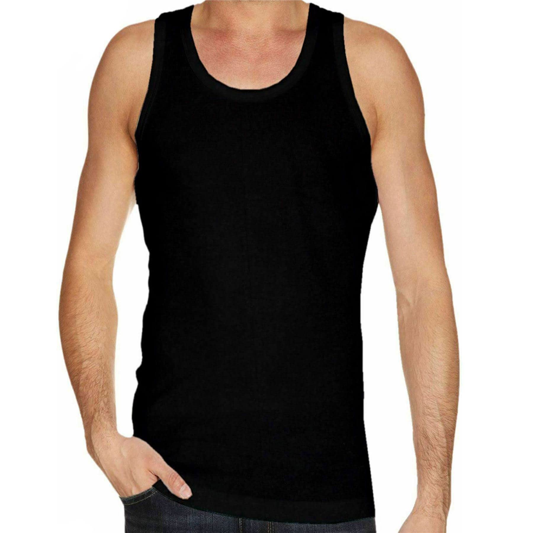 Men's Cotton Vests - Ultra Soft Undershirts & Vest Tops for Men (Pack of 3) | Breathable Comfort for Layering, Workwear & Casual Outfits
