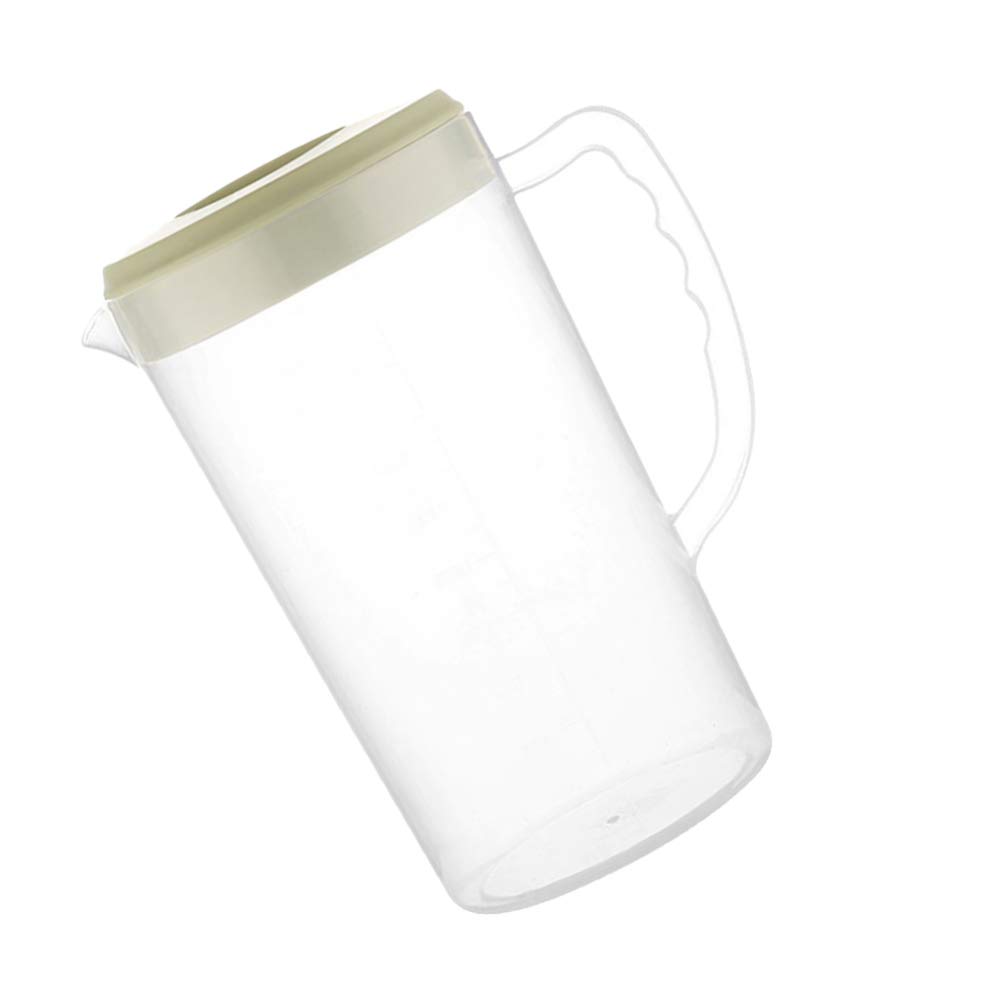 Premium Glass Juice Pitcher with Lid - 2L Large Cold Water, Milk, Beverage Pitcher for Coffee, Tea, Beer & Smoothies | Leak-Proof Refrigerator Storage Container | Perfect for Parties, Breakfast & Kitchen Use