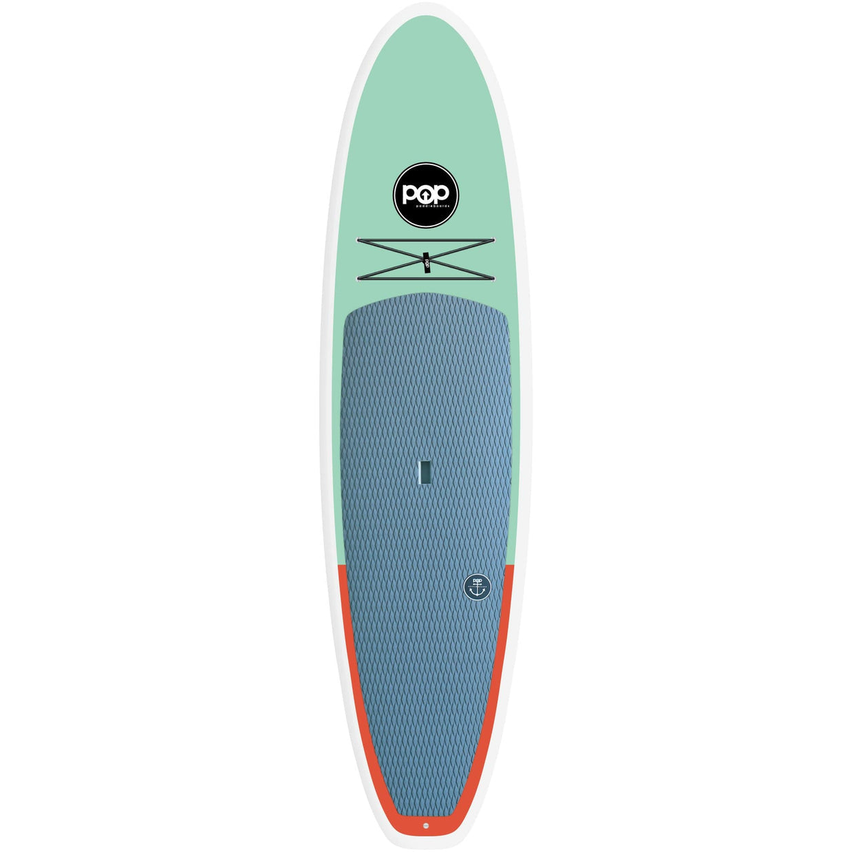 POP Rigid 10'6 Amigo Allround Stand Up Paddle Board - Mint/Coral - Perfect for Yoga, Fishing & Family Fun on Lakes & Rivers