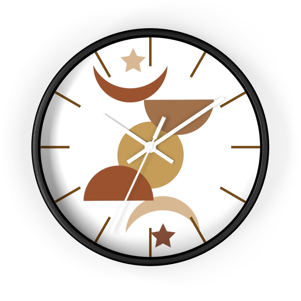 Stylish Wooden Wall Clock with Desert Organic Theme - Midwest Inspired Home Decor & Gift - Perfect for Living Room, Bedroom, or Office