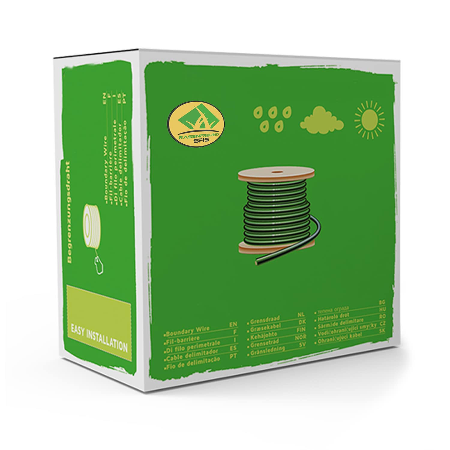 1000 ft Universal Heavy Duty Automatic Lawnmower Boundary Wire - Professional Grade Robotic Mower Perimeter Cable for All Brands | Perfect for Backyard, Garden & Lawn Maintenance