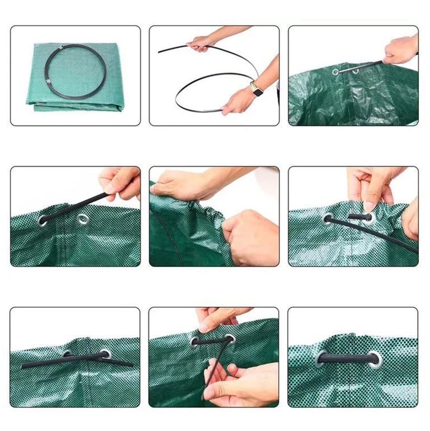 **Foldable Reusable Leaf Sack - Lightweight Trash Can for Garden Waste Collection | Outdoor Compost Storage Bag | Perfect for Yard Cleanup, Composting & Gardening**