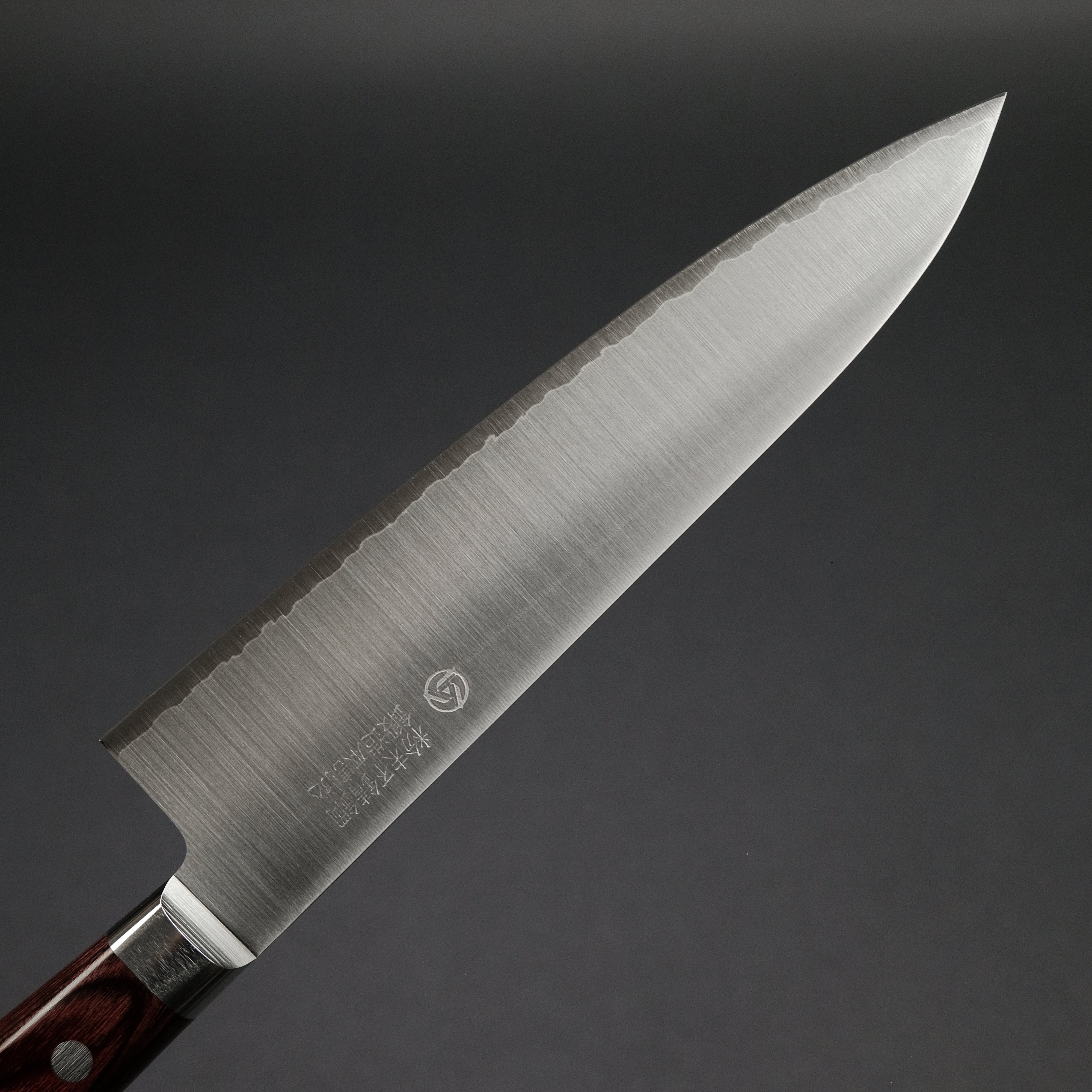 Hitohira TP Gyuto 180mm Japanese Chef Knife with Wine Pakka Handle - Premium Kitchen Knife for Sushi, Meat Cutting & Professional Cooking