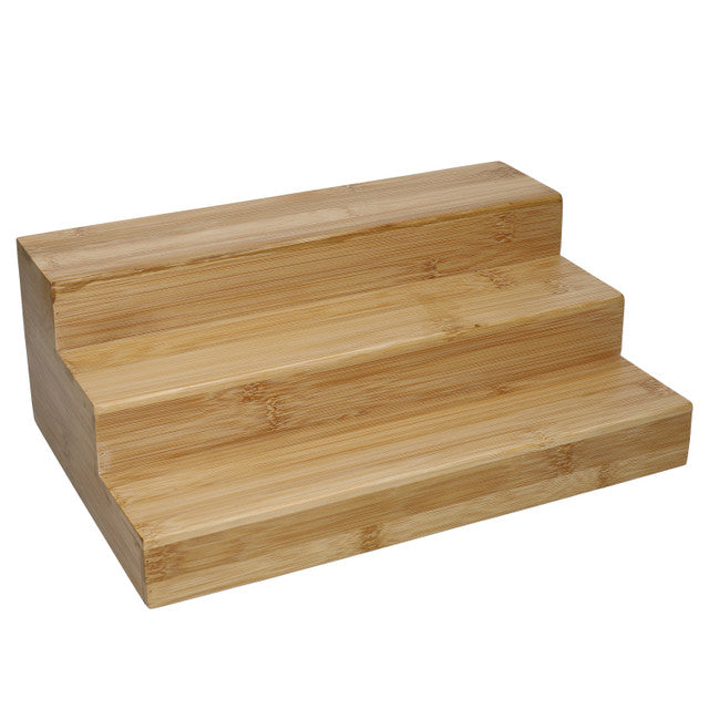 3-Tier Bamboo Shelf Organizer - Space-Saving Storage for Kitchen, Bathroom & Office - Perfect for Spices, Toiletries & Office Supplies