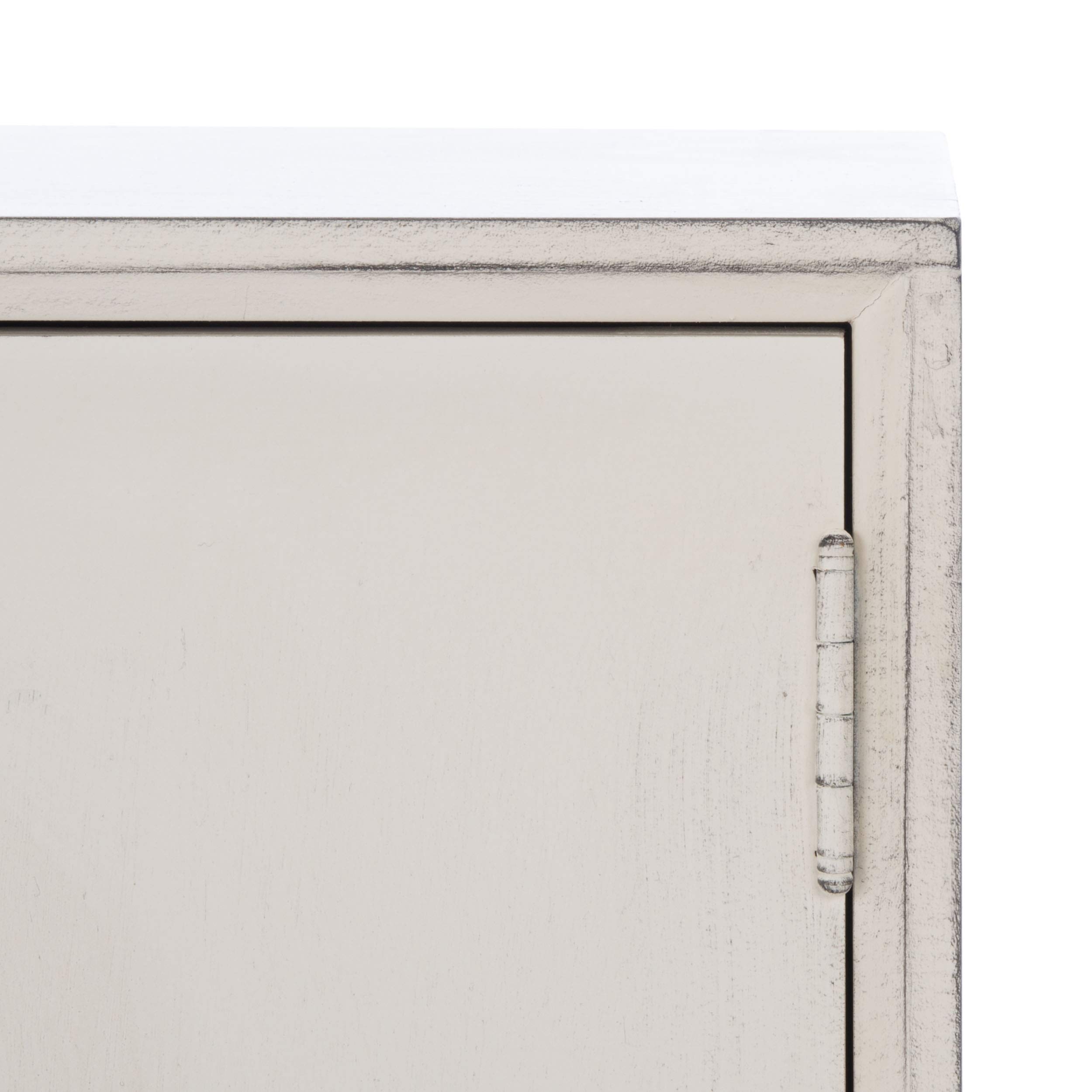 SAFAVIEH Home Collection Sorrel Mid-Century Distressed White 50-inch TV Stand with 2 Doors & 1 Shelf - Perfect for Living Room, Bedroom & Home Theater Entertainment Centers