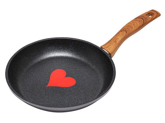 Natural 24cm Shallow Frying Pan by Taste The Difference - Perfect for Sauteing, Flipping Pancakes & Cooking Eggs
