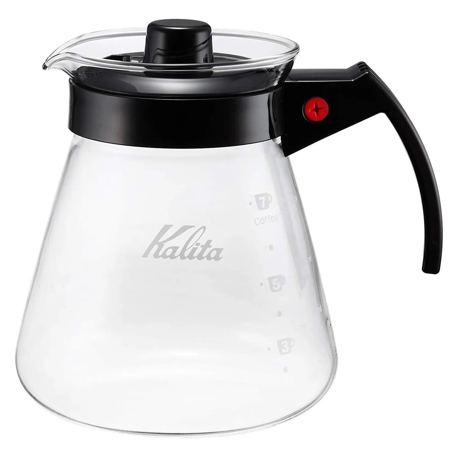 Kalita Heat Resistant Glass Coffee Server - 12oz/350ml Drip Coffee Carafe with Handle - Perfect for Pour Over, French Press & Iced Coffee Brewing at Home or Office