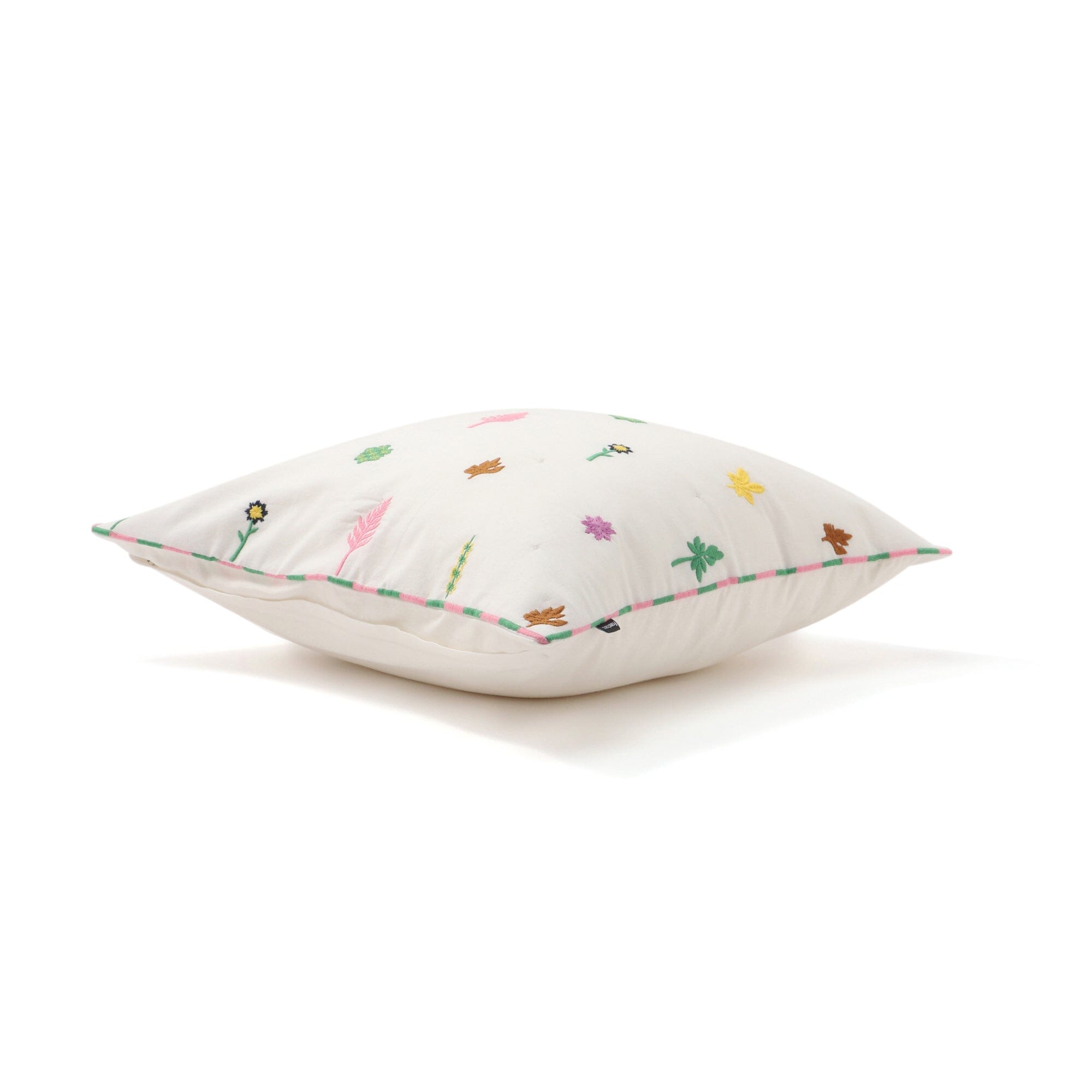 Embroidered Plant Pattern Cushion Cover 45x45cm - Boho Home Decor for Living Room, Bedroom & Outdoor Use