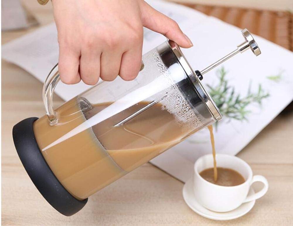 Stainless Steel Filter Press Coffee Maker - 600ml Heat-Resistant French Press for Coffee & Tea - Perfect for Home, Office & Camping Use