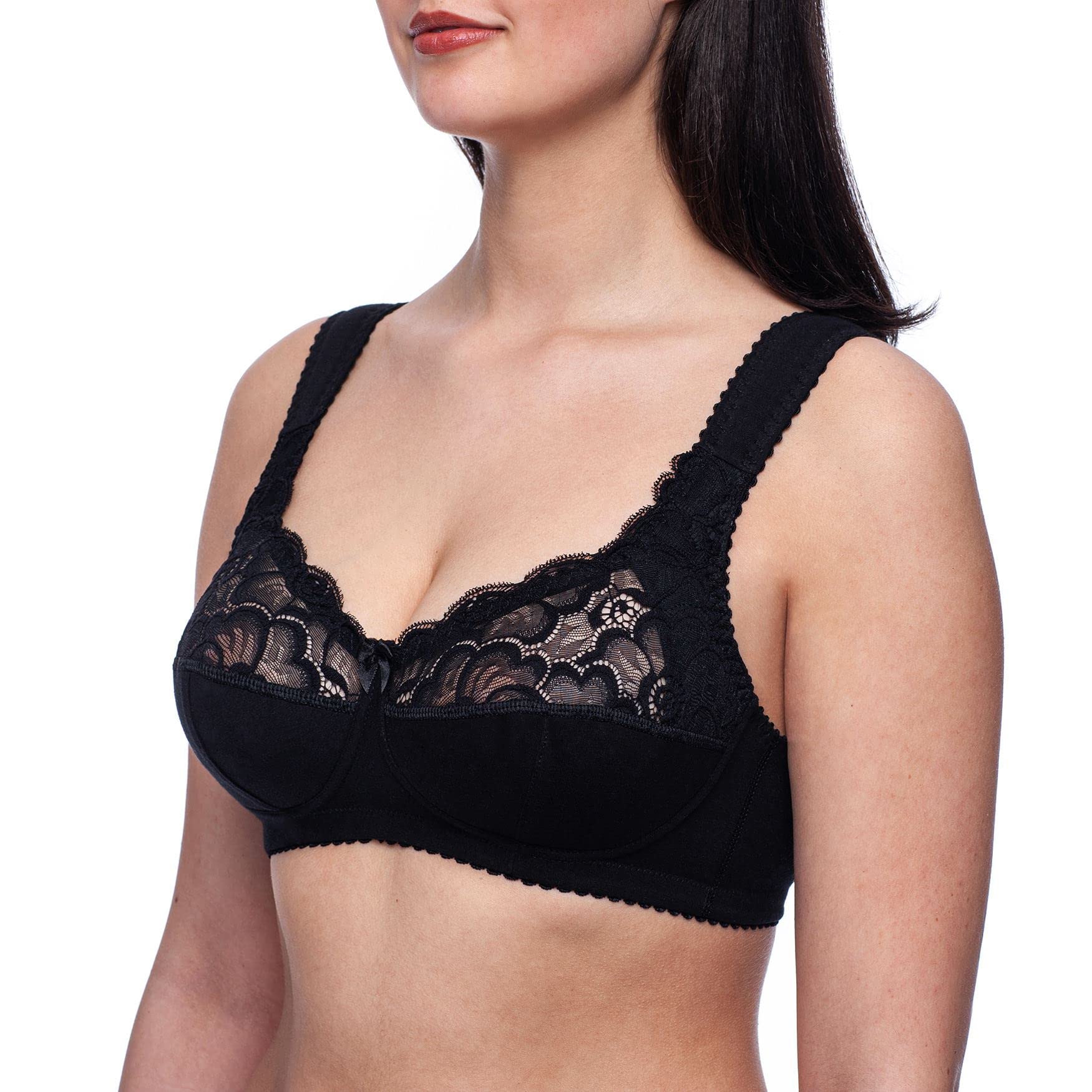 Frugue Women's Wireless Comfort Sleep Bra - Soft Cotton Support for Sleeping, Yoga & Lounge Wear - Plus Size & Maternity Friendly