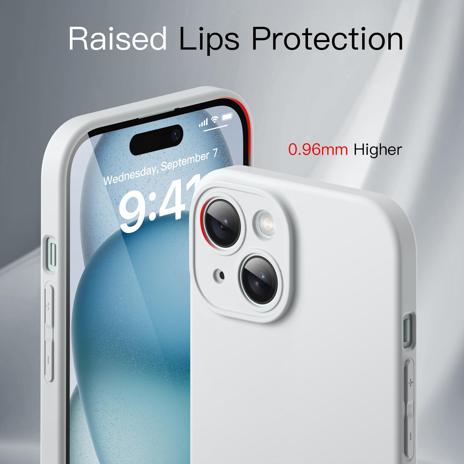 JETech Ultra-Thin Slim Case for iPhone 15 Plus 6.7-Inch - Matte Finish Minimalist Protective Cover with Full Camera Lens Protection (Blue) | Lightweight & Durable Phone Case for Everyday Use, Work, and Travel