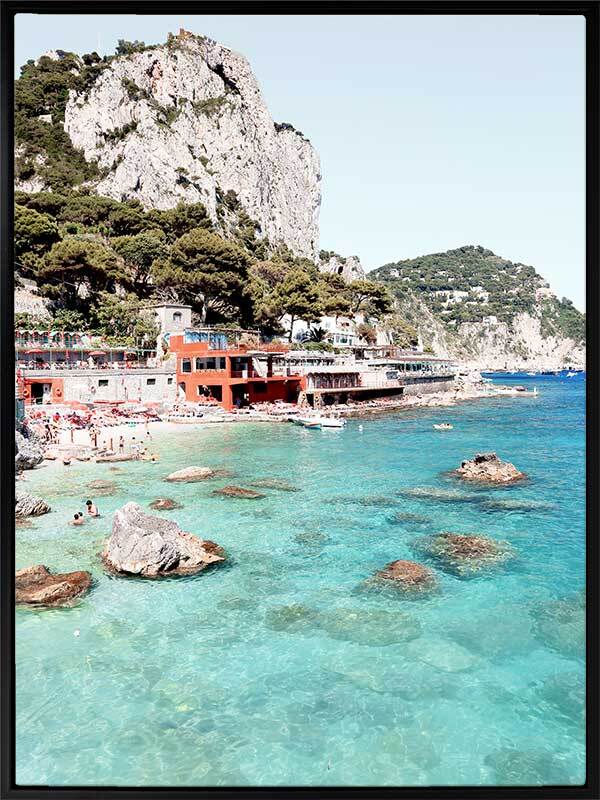 Capri Island Canvas Art Print - Stunning Coastal Wall Decor for Living Room, Bedroom & Office - Perfect Gift for Home & Travel Lovers