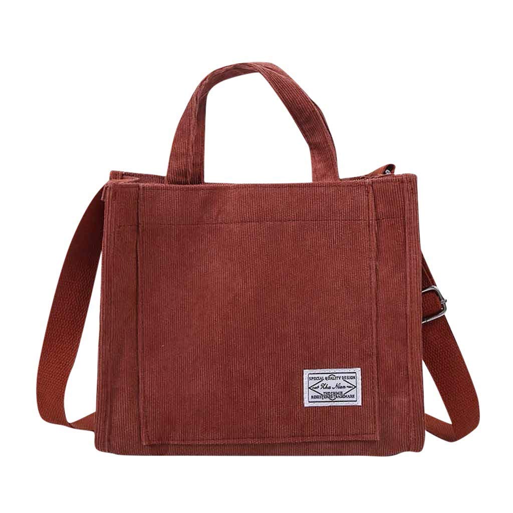 Stylish Corduroy Shoulder Bag for Women & Men - Fashionable Canvas Messenger Purse or Handbag - Perfect for Work, Travel & Everyday Use