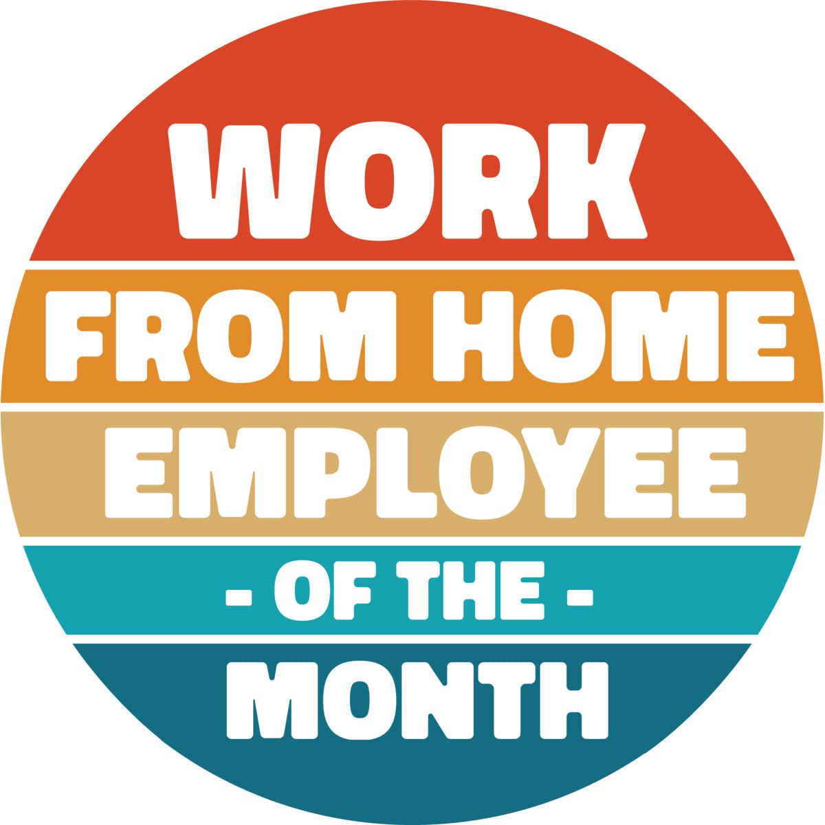 RandomDudeArt Employee of The Month Graphic T-Shirt for Men - Comfortable Cotton Tee for Home Office, Casual Wear & Gifts