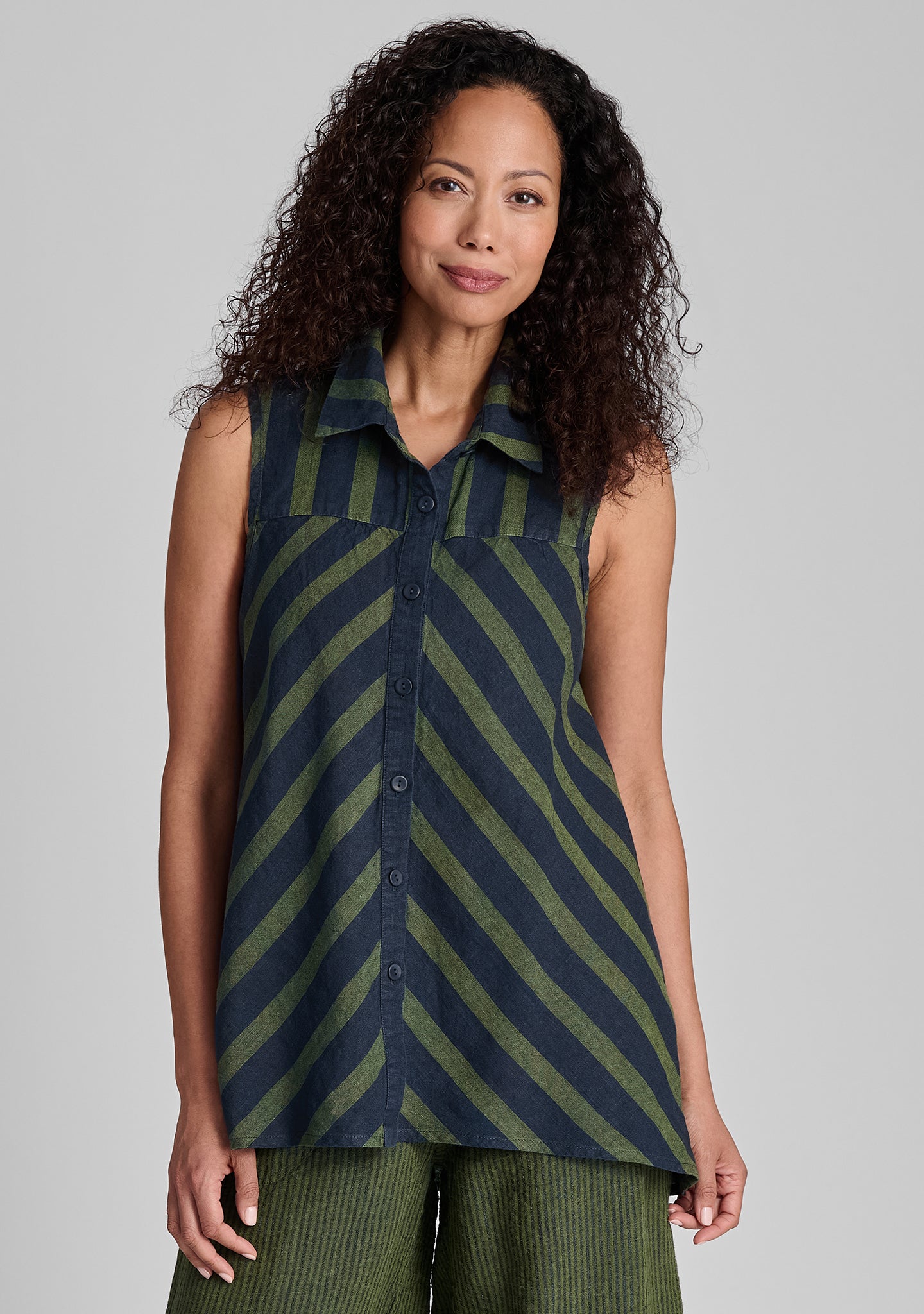 Skyline Blouse - Sleeveless Linen Blouse for Women | Breathable Summer Top | Perfect for Office, Beach & Casual Outings
