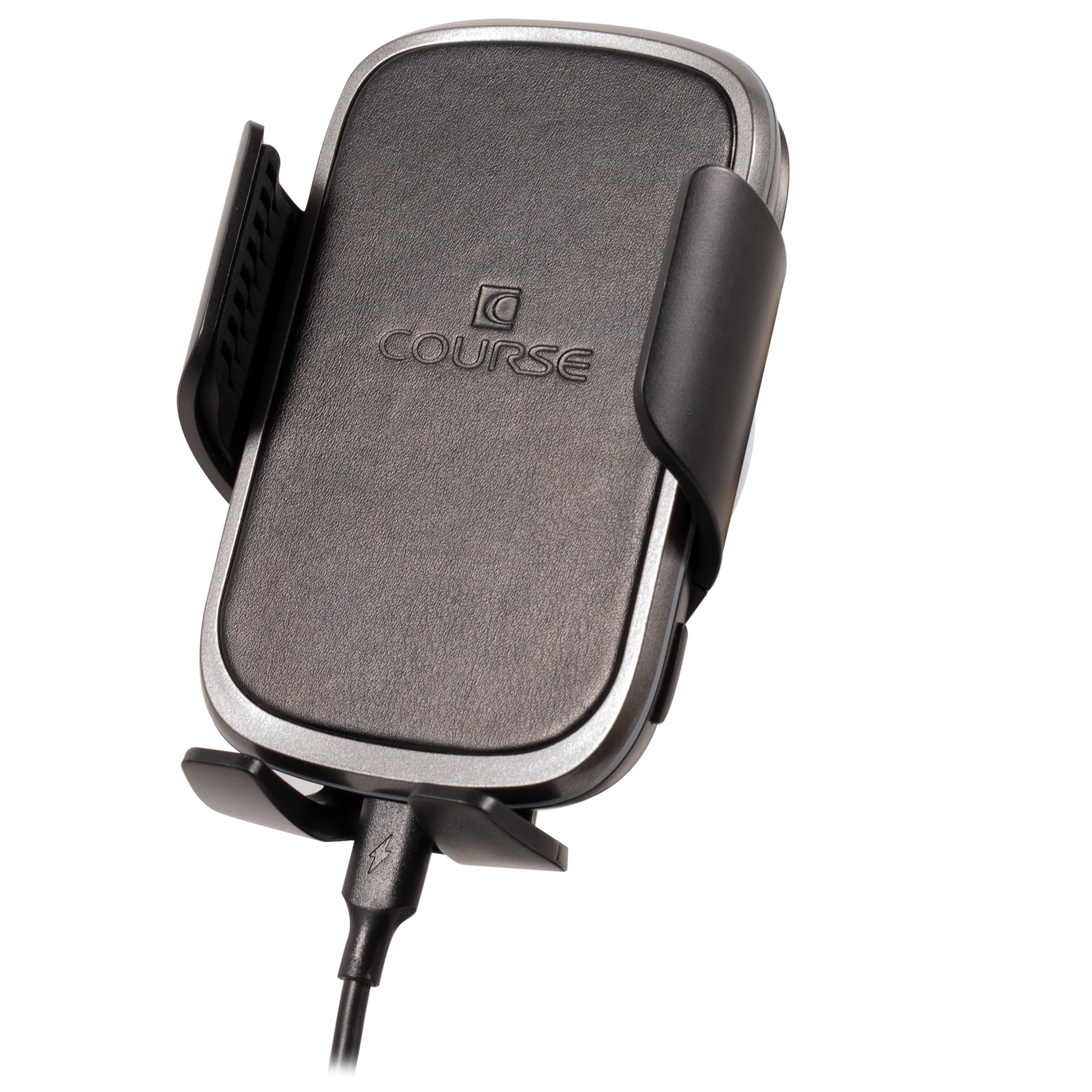 Course Motorsports DirectFit Automatic Gripping Wireless Charging Car Phone Mount Holder for Dodge Journey (2013-2019) - Fast Qi Charging, Secure Auto-Clamp Technology (Black) | Perfect for Hands-Free Navigation, Music Streaming & Safe Driving