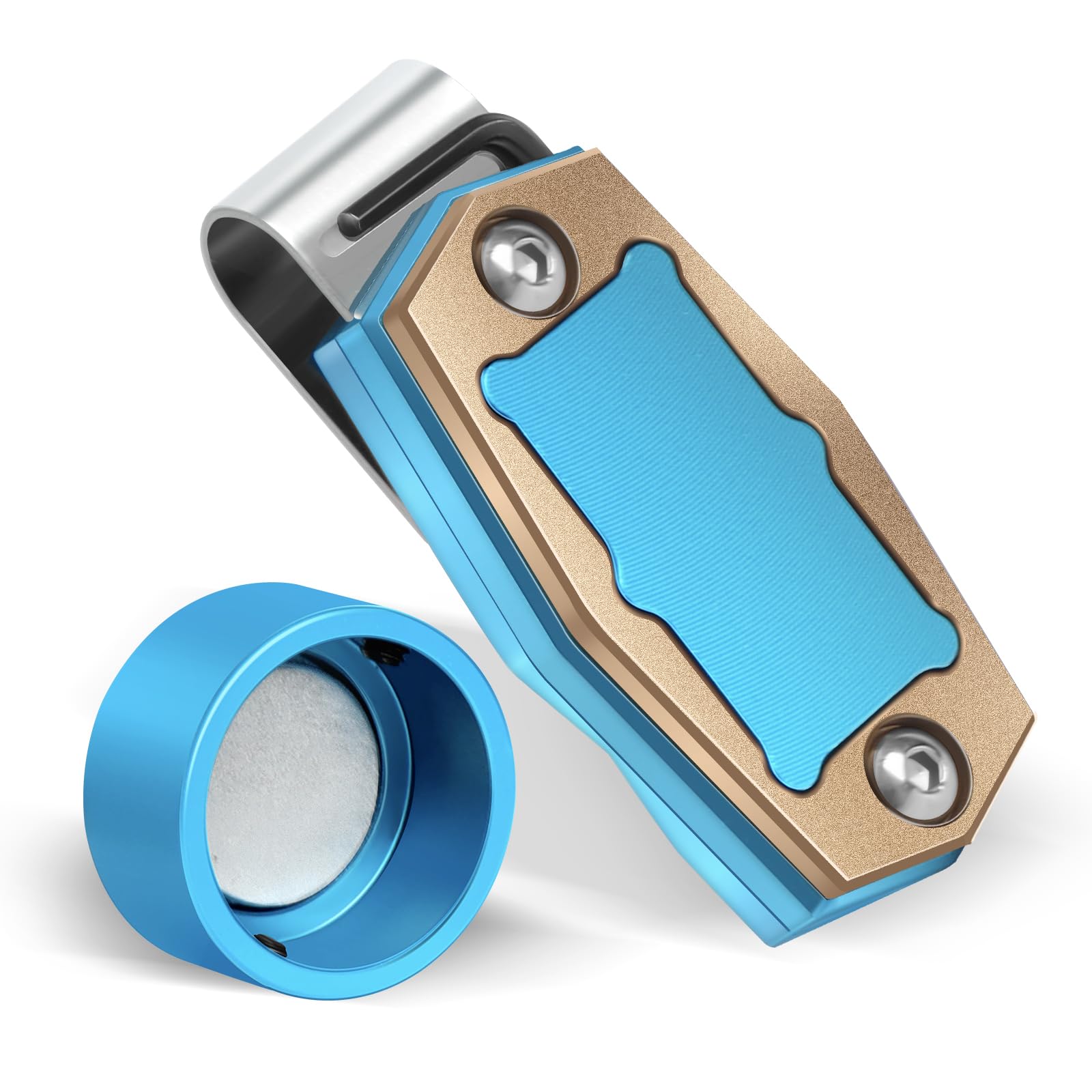 Premium Magnetic Pool Chalk Holder - Portable Aluminum Alloy Cue Chalk Clip for Billiards Accessories | Perfect for Professional Players & Home Game Rooms