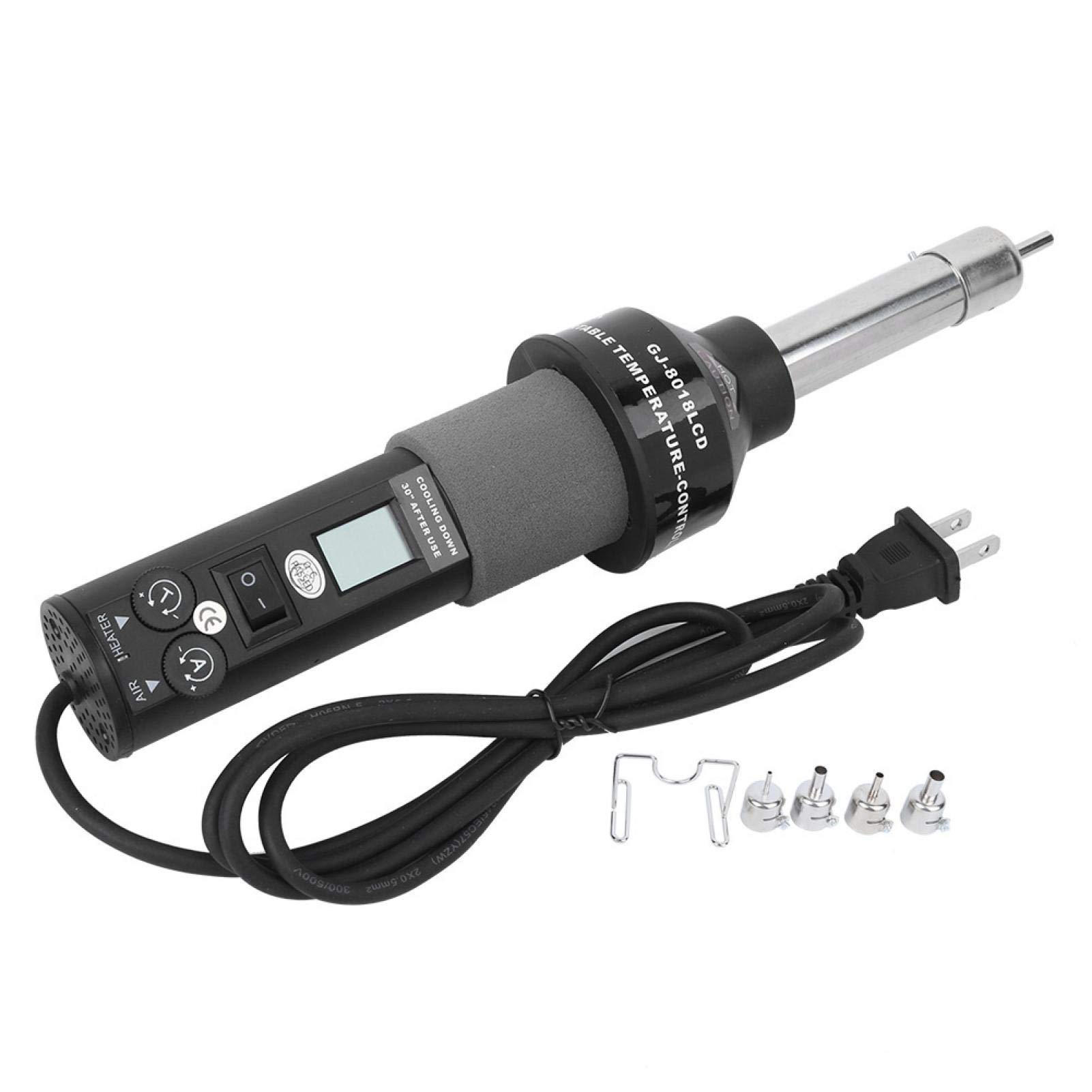200W Heat Gun with Digital Thermostat - Portable Handheld Hot Air Gun for Soldering, Shrinking, Drying | Industrial & DIY Tool with US Plug (110V) - Perfect for Crafts, Electronics Repair, and Home Improvement Projects