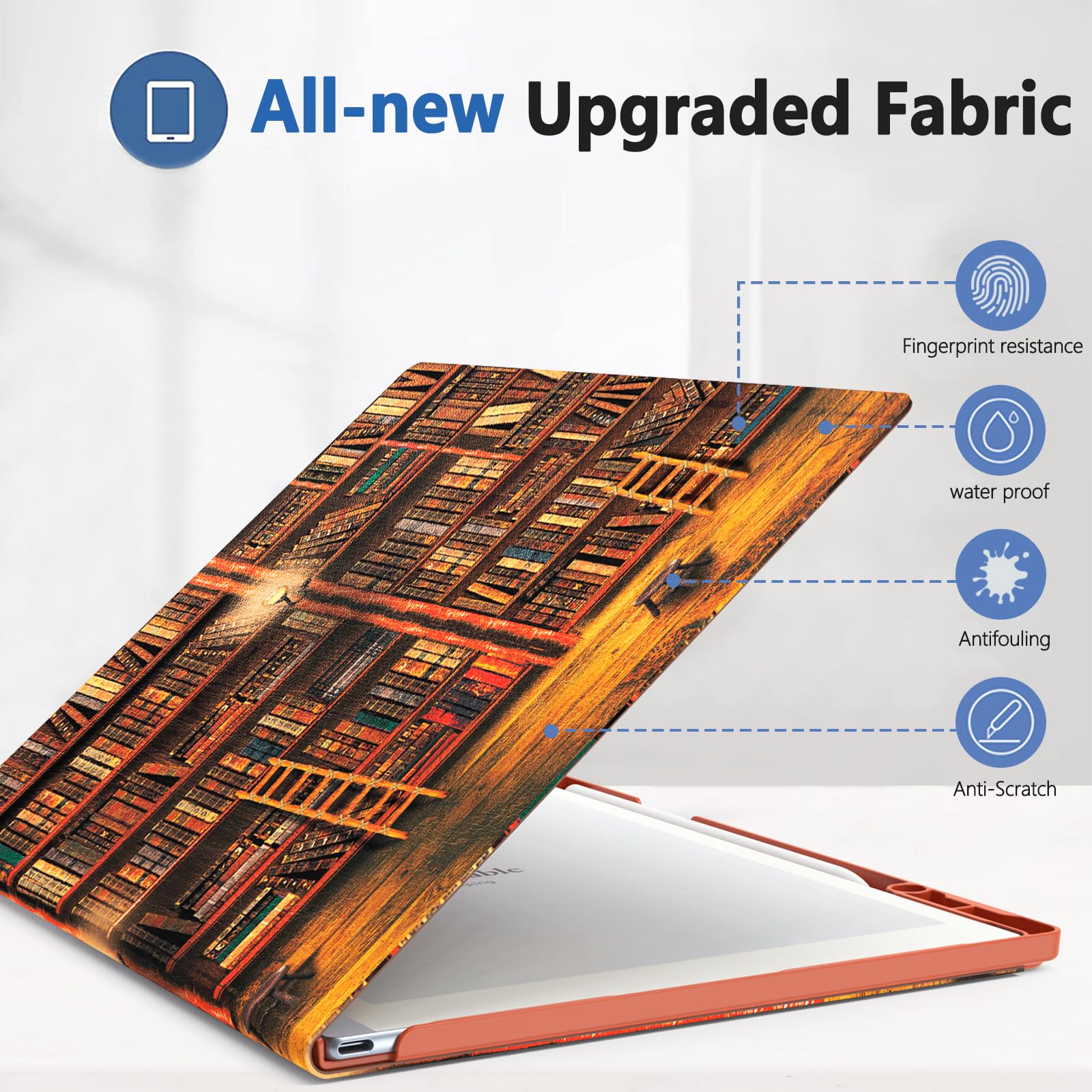 Premium Slim Lightweight Folio Case for Remarkable 2 Tablet 10.3 Inch - Protective Cover with Pencil Holder for Remarkable 2 Digital Paper - Perfect for Work, Study & Note-Taking