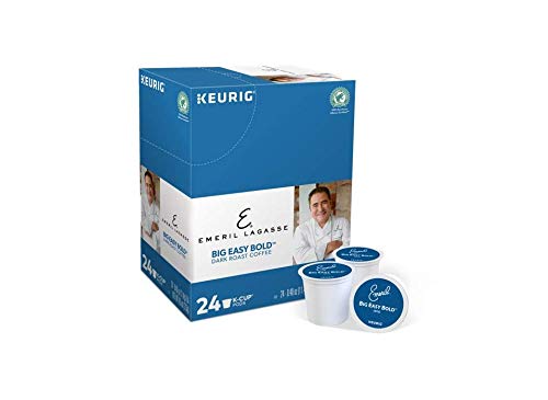Emeril Lagasse Big Easy Bold Dark Roast Coffee K-Cups - 144 Count (6 Boxes of 24) - Rich & Smooth Flavor for Keurig Brewers - Perfect for Home, Office or Gifting