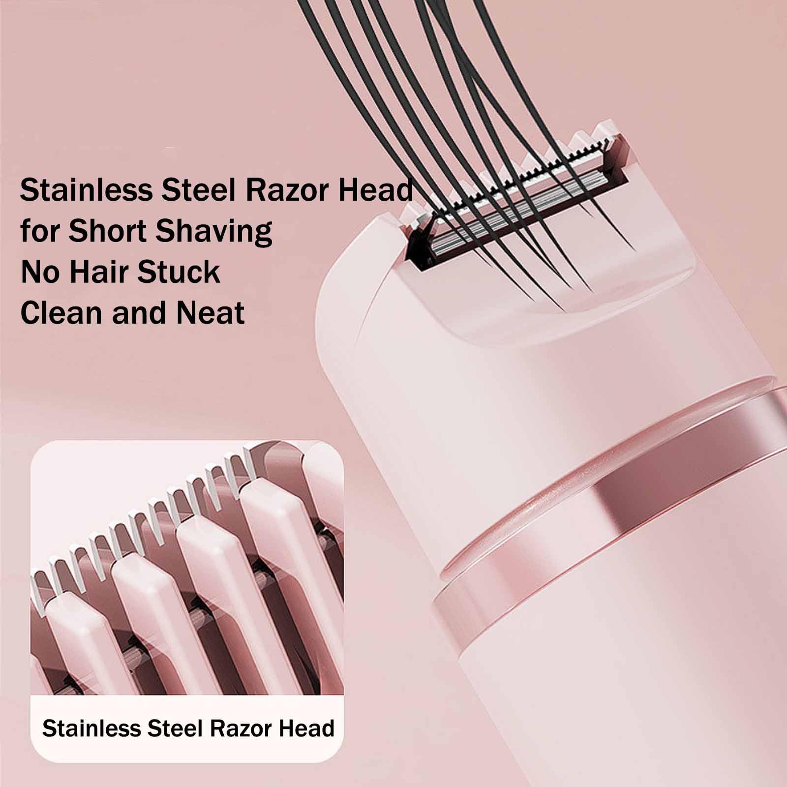 Favorabler-D Women's Electric Razor - 2-in-1 Rechargeable & Waterproof IPX7 Lady Shaver for Smooth Legs, Underarms & Bikini Area - Full Body Hair Removal for Travel, Gym & Everyday Use (Pink)