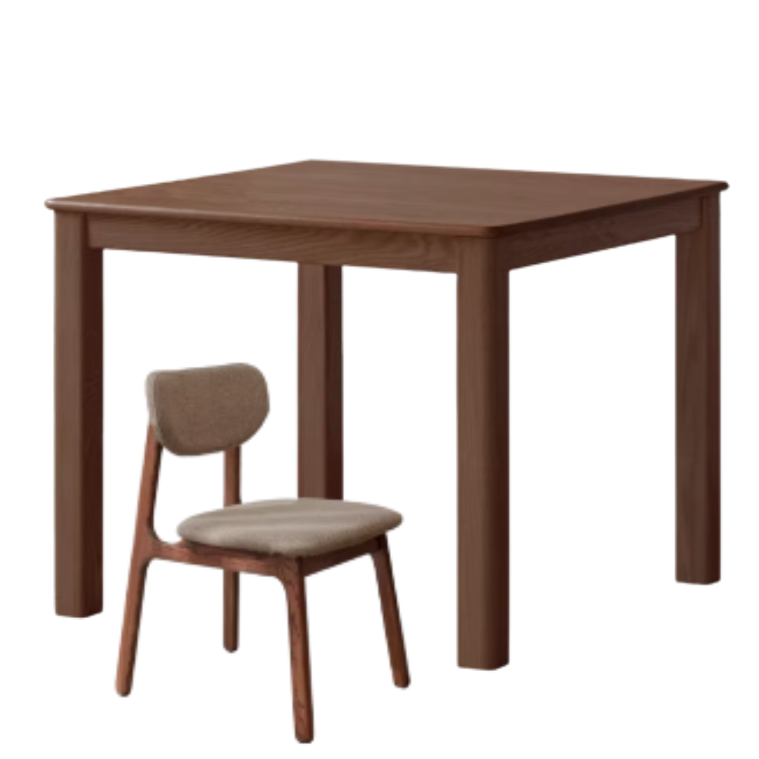 Solid Oak Wood Modern Square Dining Table - Perfect for Small Spaces, Apartments & Contemporary Home Decor